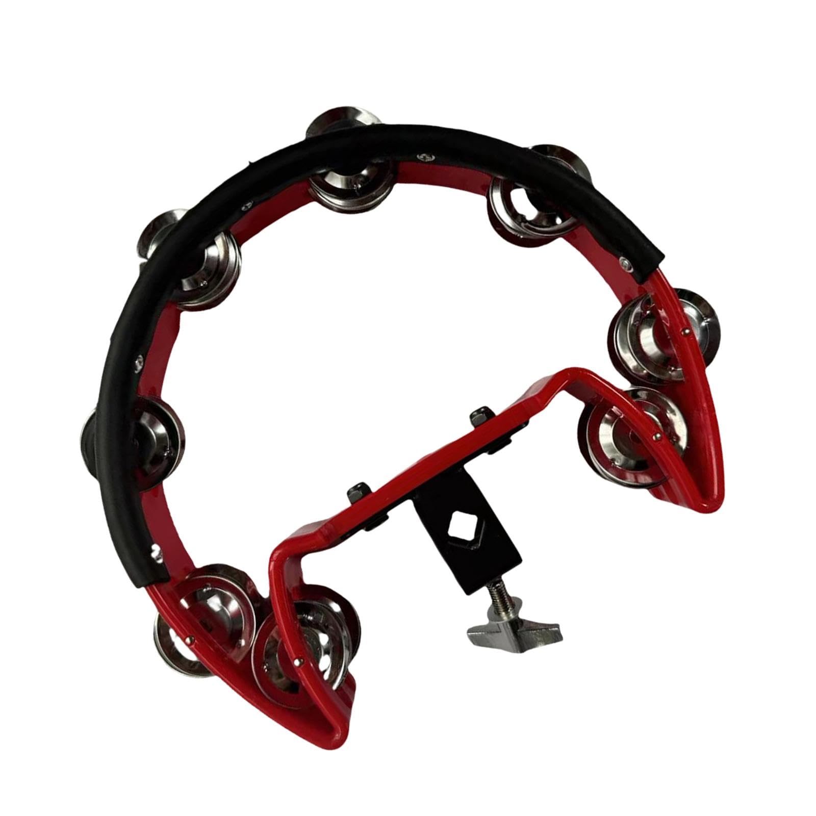 Enakshi (LABEL) Creations Hi Hat Tambourine Stainless Steel Shaker for KTV Drum Kits Enthusiasts Party redMusical Instruments & 