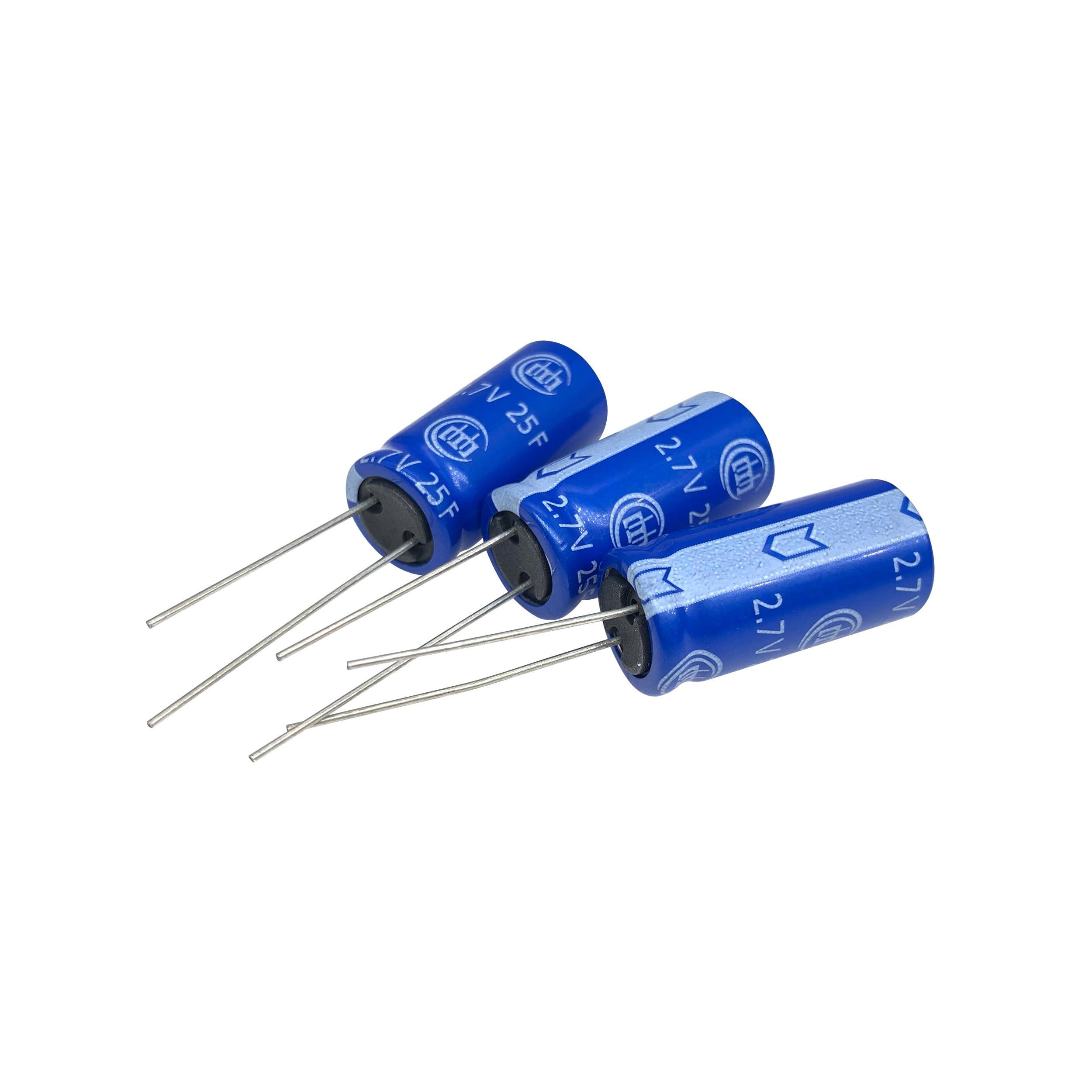 Cermant 5Pcs 12.5X27Mm(4.92X10.62In) Super Capacitor 2.7V 25F Farad Capacitance Winding Type Energy Storage For On Board Backup