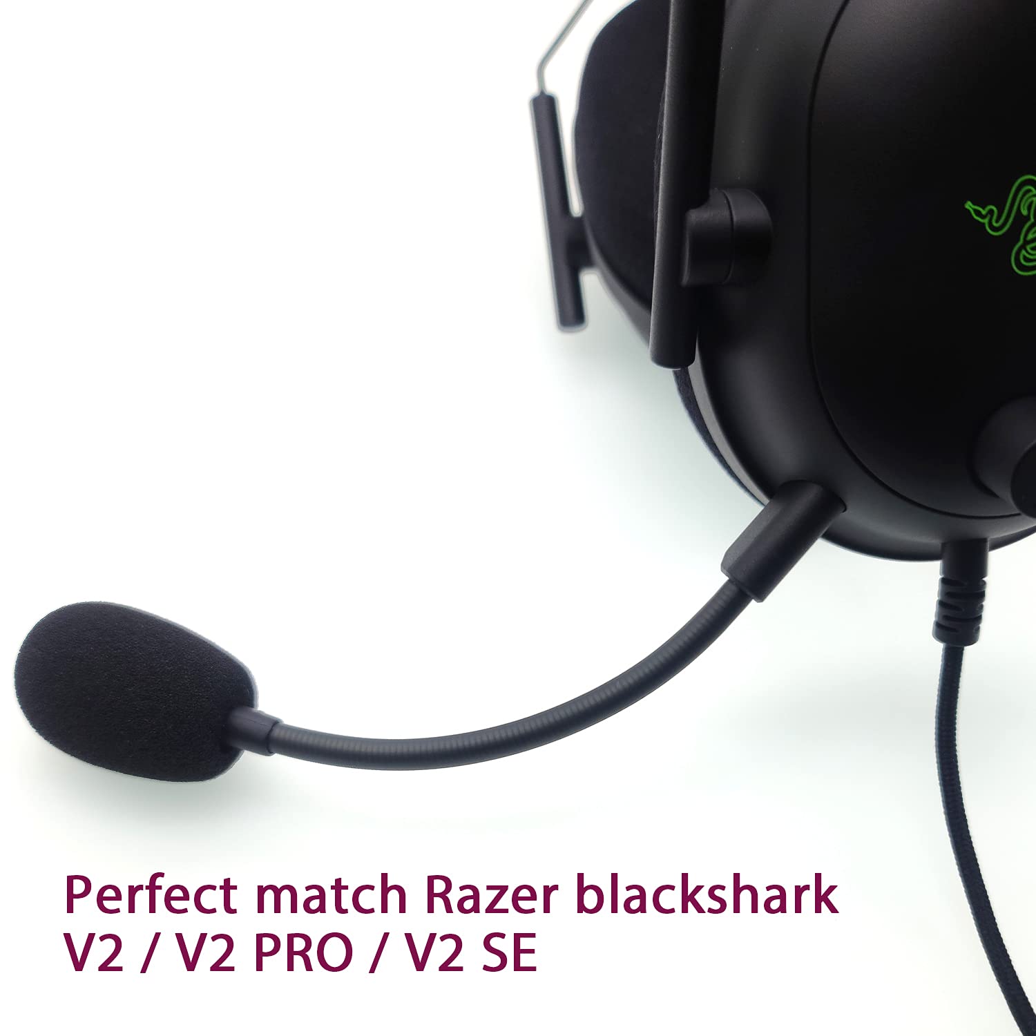 Mic Replacement Fits For Razer Blackshark V2,V2 Pro,V2 Special Edition Wireless Gaming Headsets, Noise Cancelling 3.5Mm Jack Boo