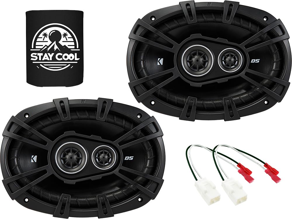 KICKER Speakers 6x9 inch for RAM 1500/2500/3500 2013-2023 Upgrade Kit - Pair of DS Series with Harness, Car Audio Front or Rear 