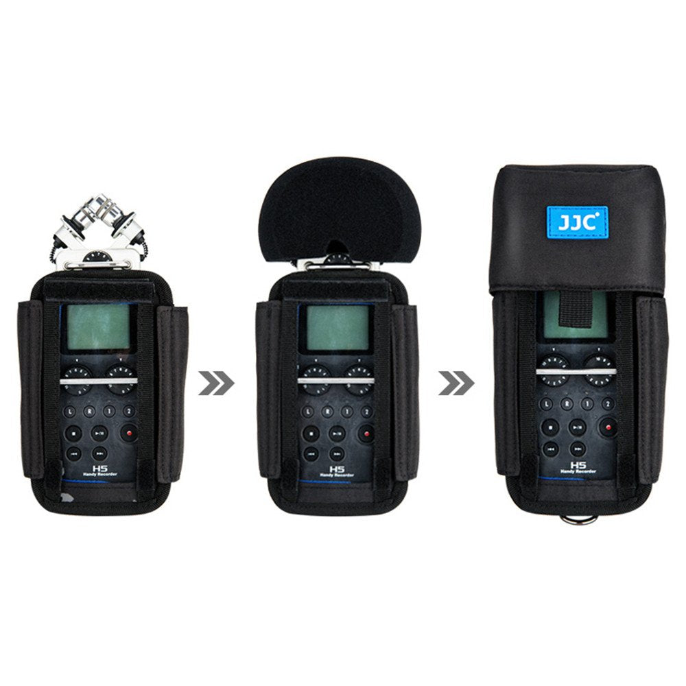 Jjc H5 Protective Carrying Storage Pouch Case Bag For Zoom H5 Handy Portable Recorder Replaces Zoom Pch 5 Case, With Clear Visib