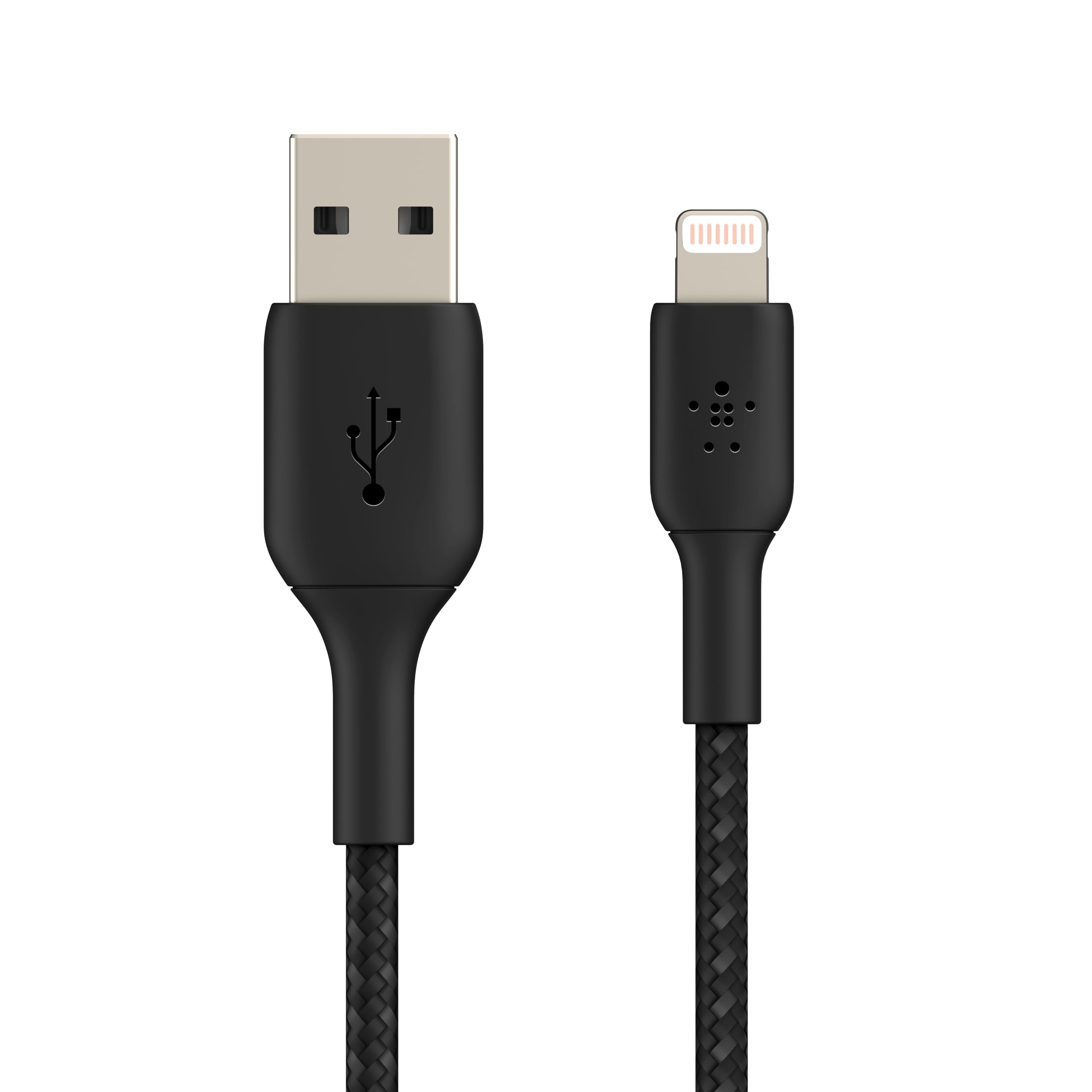 Belkin Caa002Bt1Mbk Iphone Charging Cable (Braided Lightning Cable Tested To Withstand 1000+ Bends) Lightning To Usb Cable (3Ft1