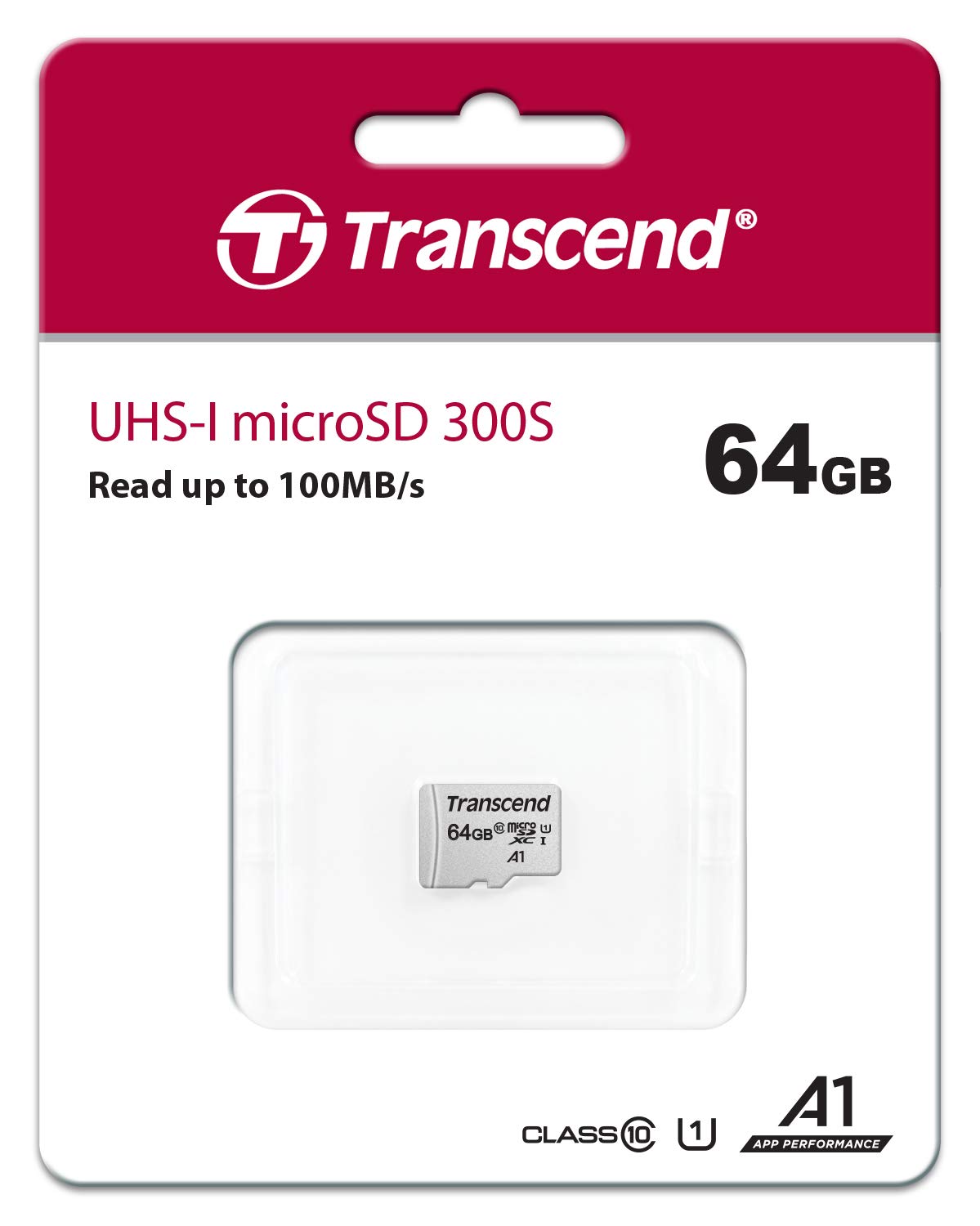 Transcend Ts64Gusd300S 64Gb Microsdxc Class 10 Uhs 1 U1 A1 Memory Card