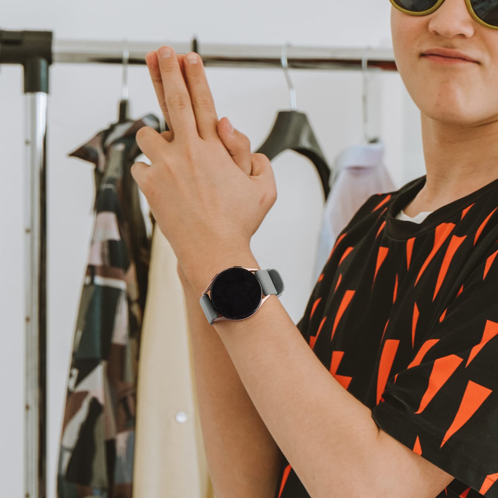 22Mm Silicone Bands Compatible For Fossil Men 'S Gen 6 44Mm / Gen 5E 44Mm / Men 'S Gen 5 Lte/Carlyle/Garrett/Women 'S Julianna S