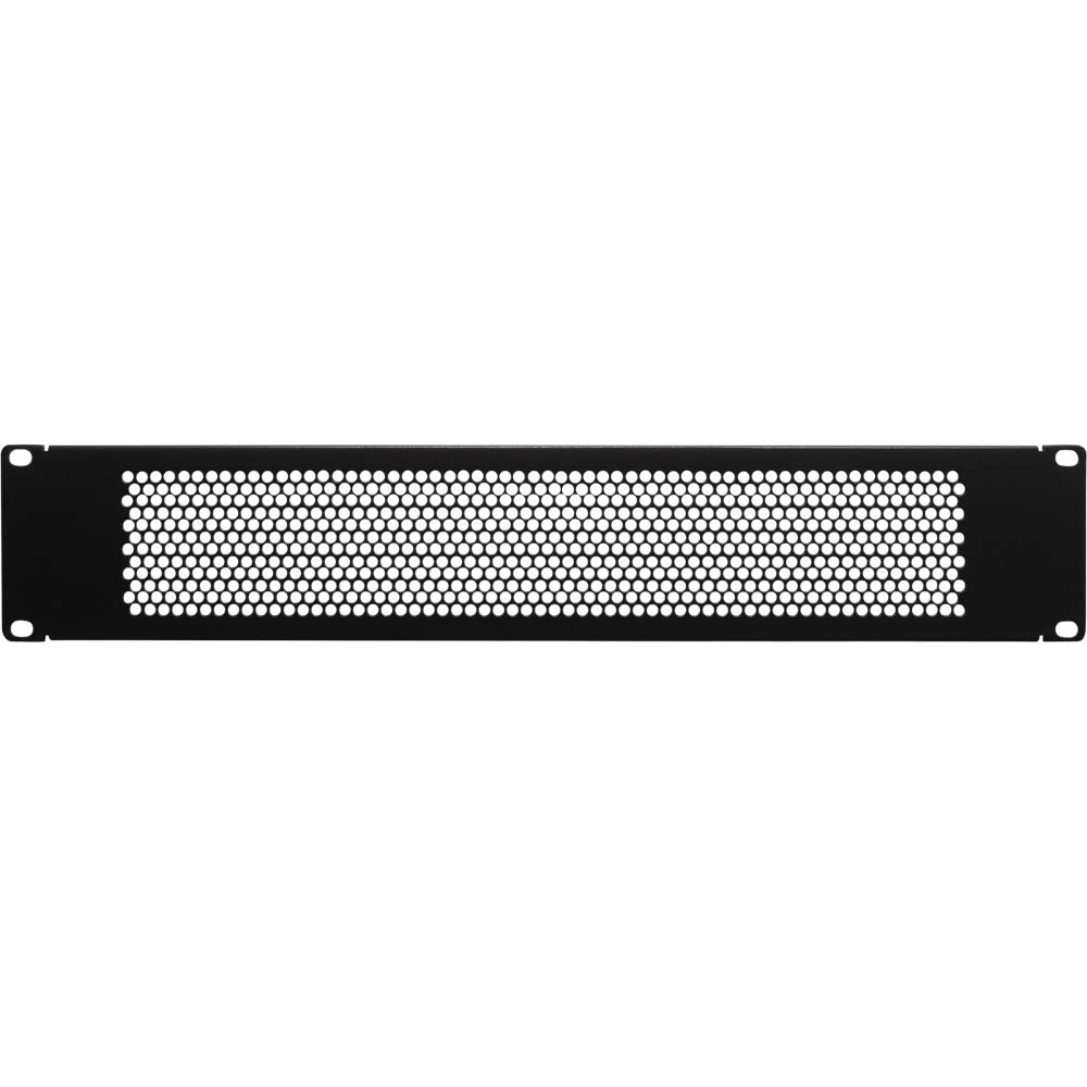 Navepoint 2U Blank Rack Mount Panel Spacer With Venting For 19 Inch Server Network Rack Enclosure Or Cabinet Black
