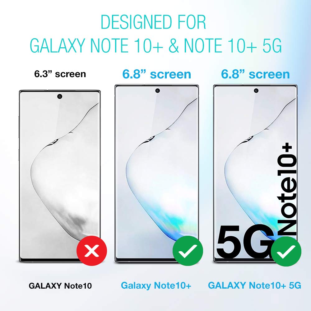Xclear 3 Pack Screen Protector Designed For Galaxy Note 10 Plus/Note 10 Plus 5G (2019) [Case Friendly] Tpu Film Anti Scratch Hd