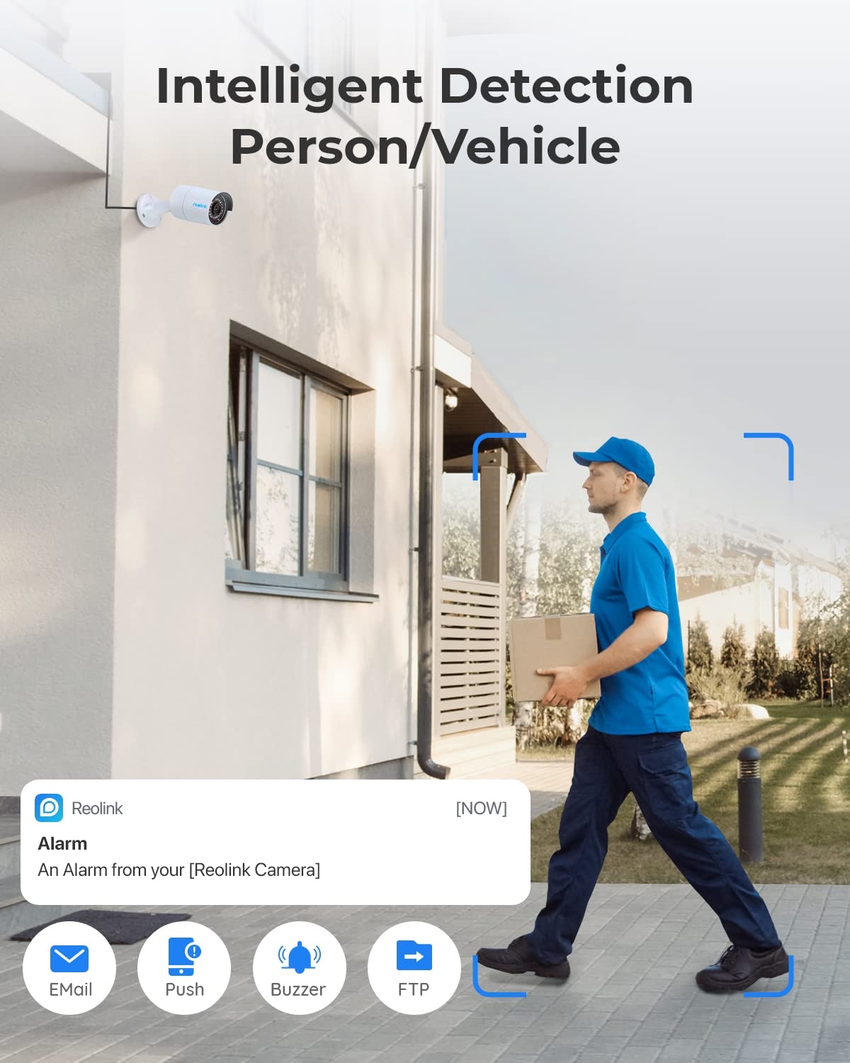 Reolink 8Ch 5Mp Security Camera System, 4Pcs Wired Poe Cameras For Home Security Outdoors, Smart Person/Pet/Vehicle Detection, 4K 8Ch Nvr With 2Tb Hdd For 24 7 Recording, Rlk8 410B4 5Mp White