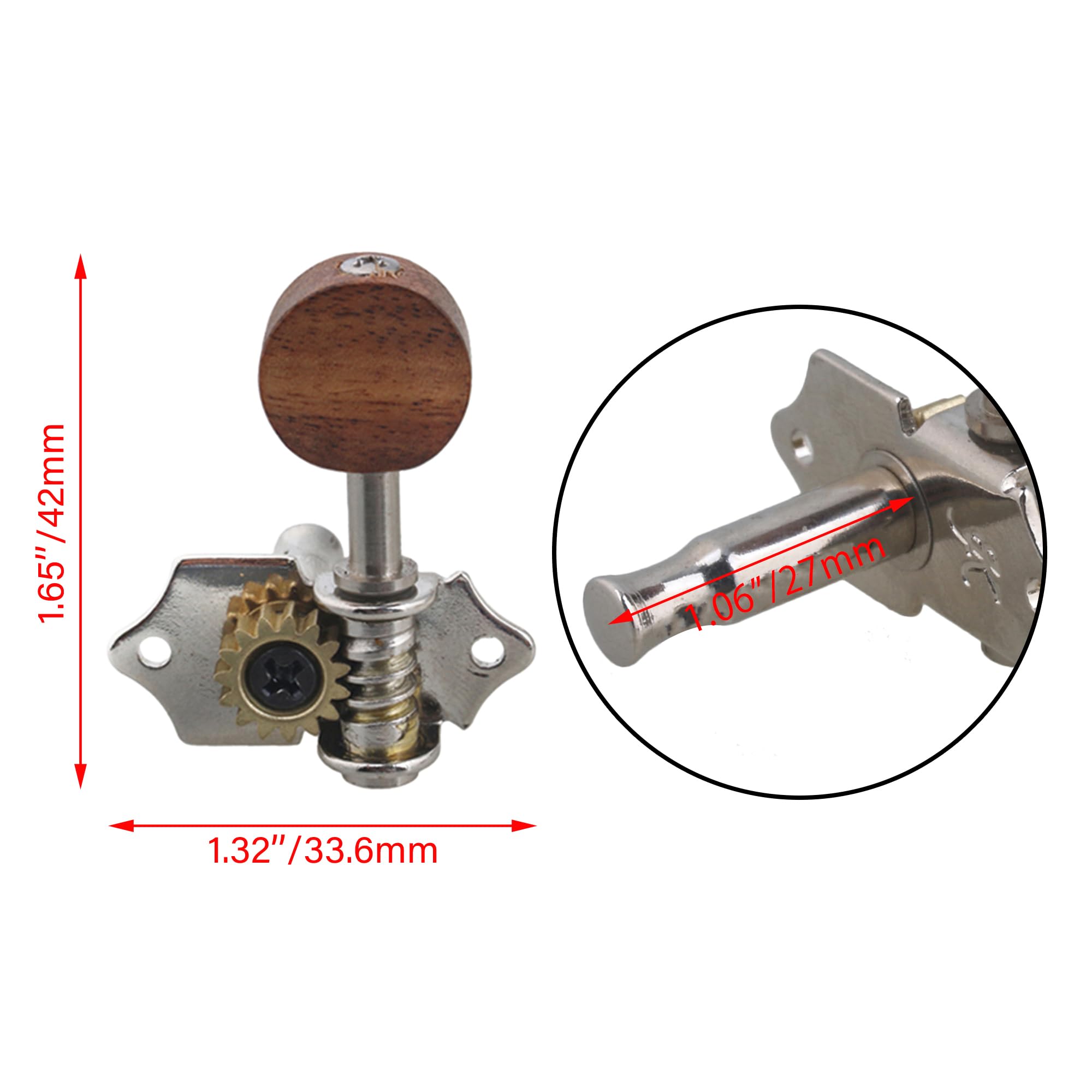 Tuning Machine Nuts Yibuy 4 String Tuning Peg Machine Head Tuners w/Screws and Nuts for ...