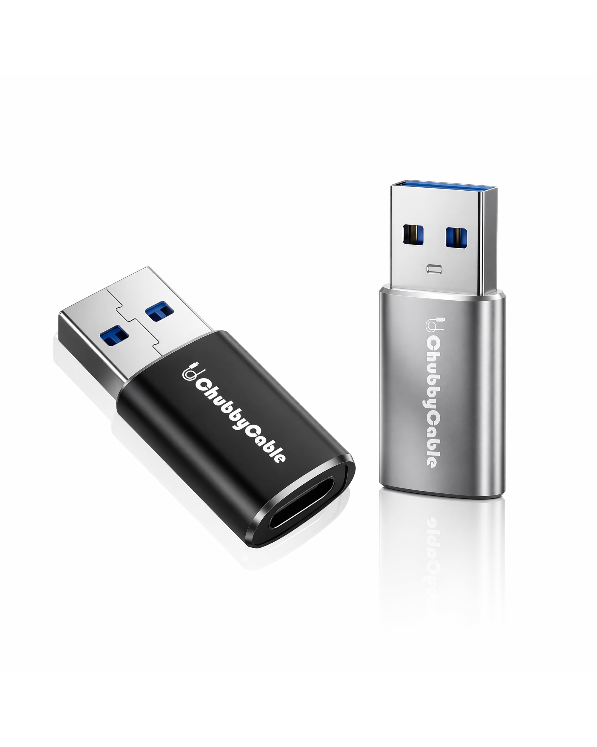 chubbycable USB to USB C Adapter USBC Female to A Male OTG Charger, 2 Pack