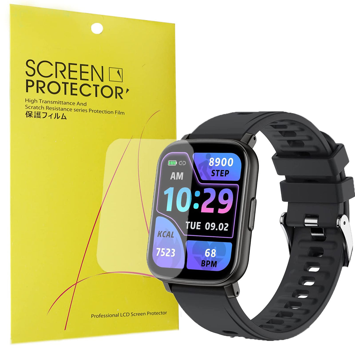 Compatible For Cillso Smart Watch Screen Protector, Lamshaw [6 Pack] Full Coverage Tpu Clear Film Compatible For Cillso Smart Wa