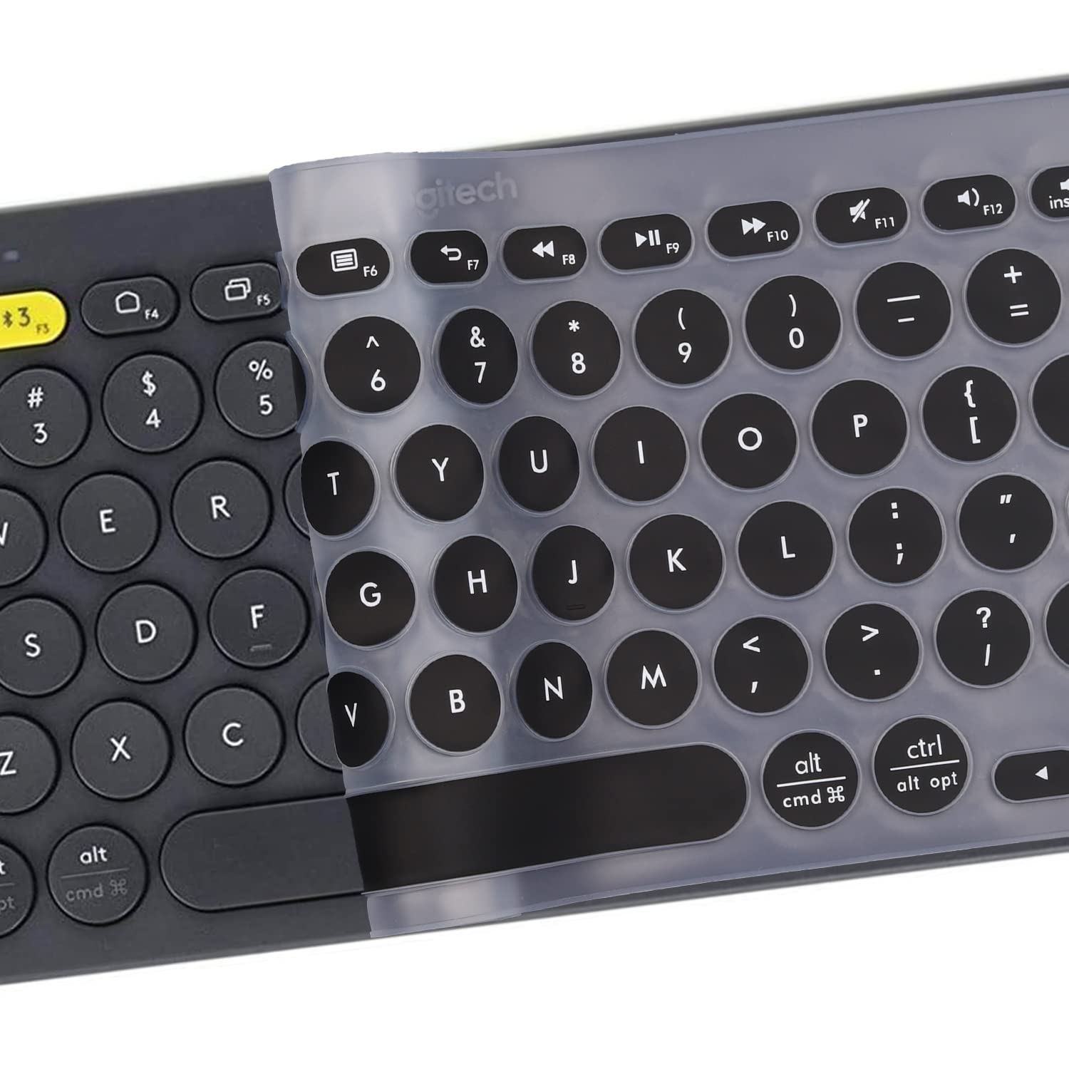 Keyboard Cover Skin For Logitech K380 Pebble Multi Device Bluetooth Keyboard/Logitech Pebble Keys 2 K380S/Logitech K380 Multi De