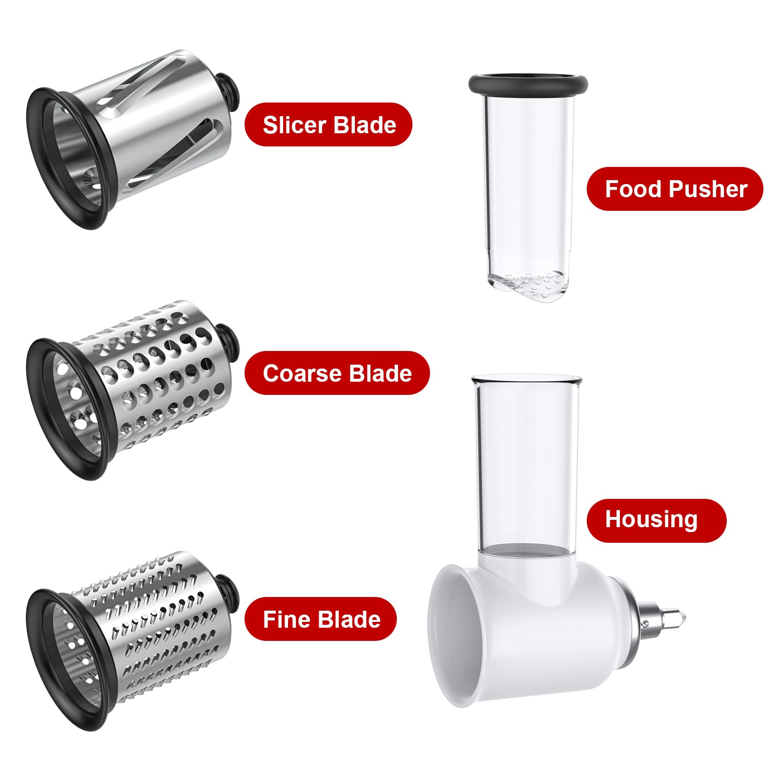 Slicer Shredder Attachment For Kitchenaid Stand Mixer, Cheese Grater Attachment For Kitchenaid, Vegetable Salad Maker Accessorie