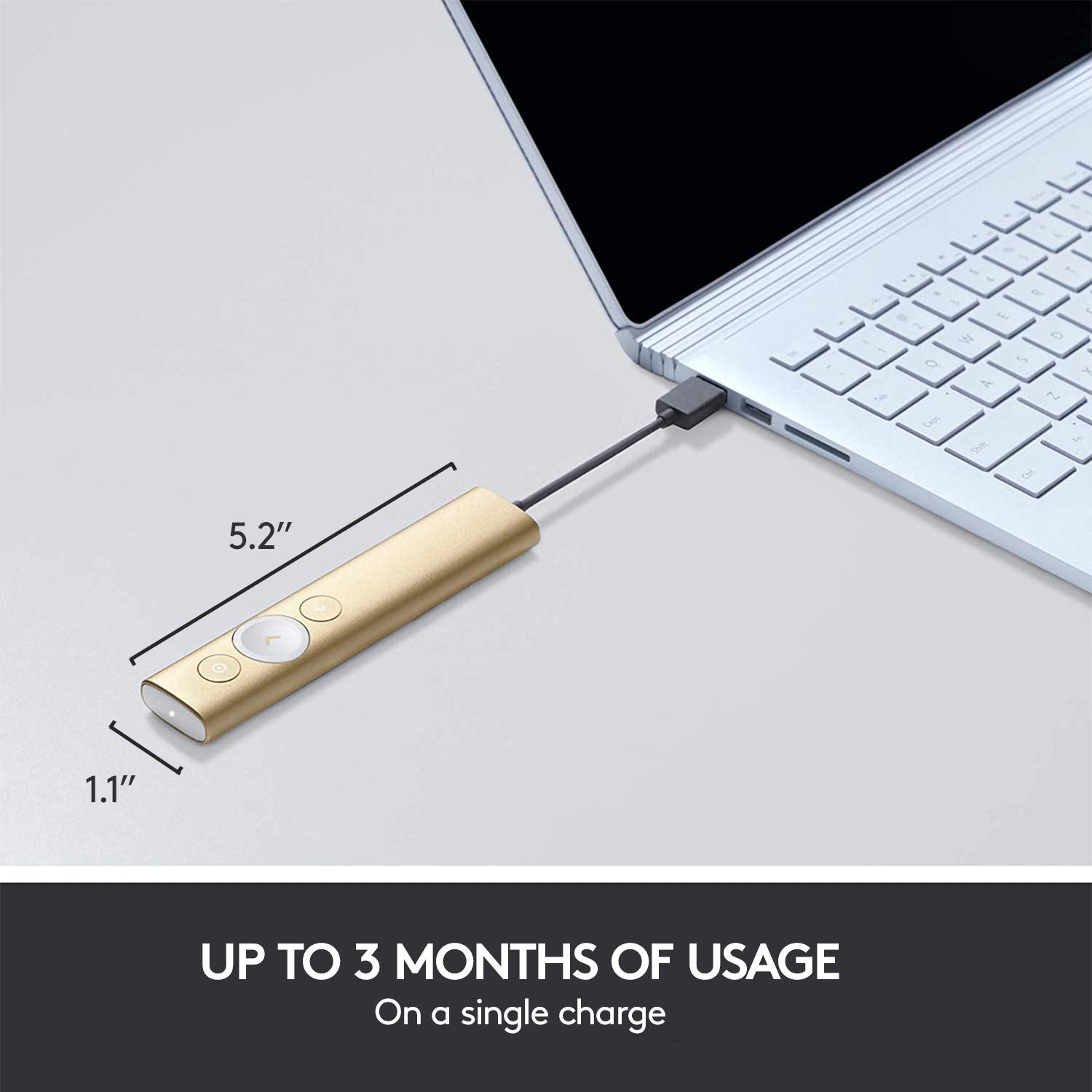Logitech Spotlight Presentation Remote   Advanced Digital Highlighting With Bluetooth, Universal Presenter Clicker, 30M Range An