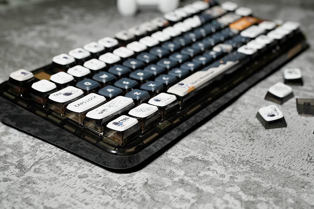 Pbt Pudding Keycaps, Astronaut Theme Keycaps, 117Keys Sublimation Keycap Set, Asa Profile Custom Keycaps For Cherry Gateron Mx S