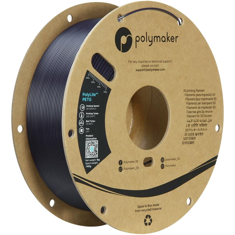 Polymaker Petg Filament 1.75Mm, 1Kg Strong Petg 3D Printer Filament Dark Purple   Polylite Petg 3D Printing Filament 1.75Mm, Dim