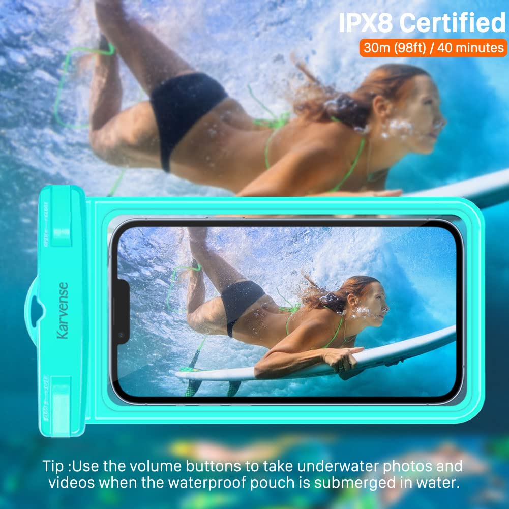 Waterproof Phone Pouch/Case, 2 Pack Waterproof Phone Holder/Bag For Iphone 15 14 13 12 11 Pro Max, Samsung Galaxy, Pixel, Univer