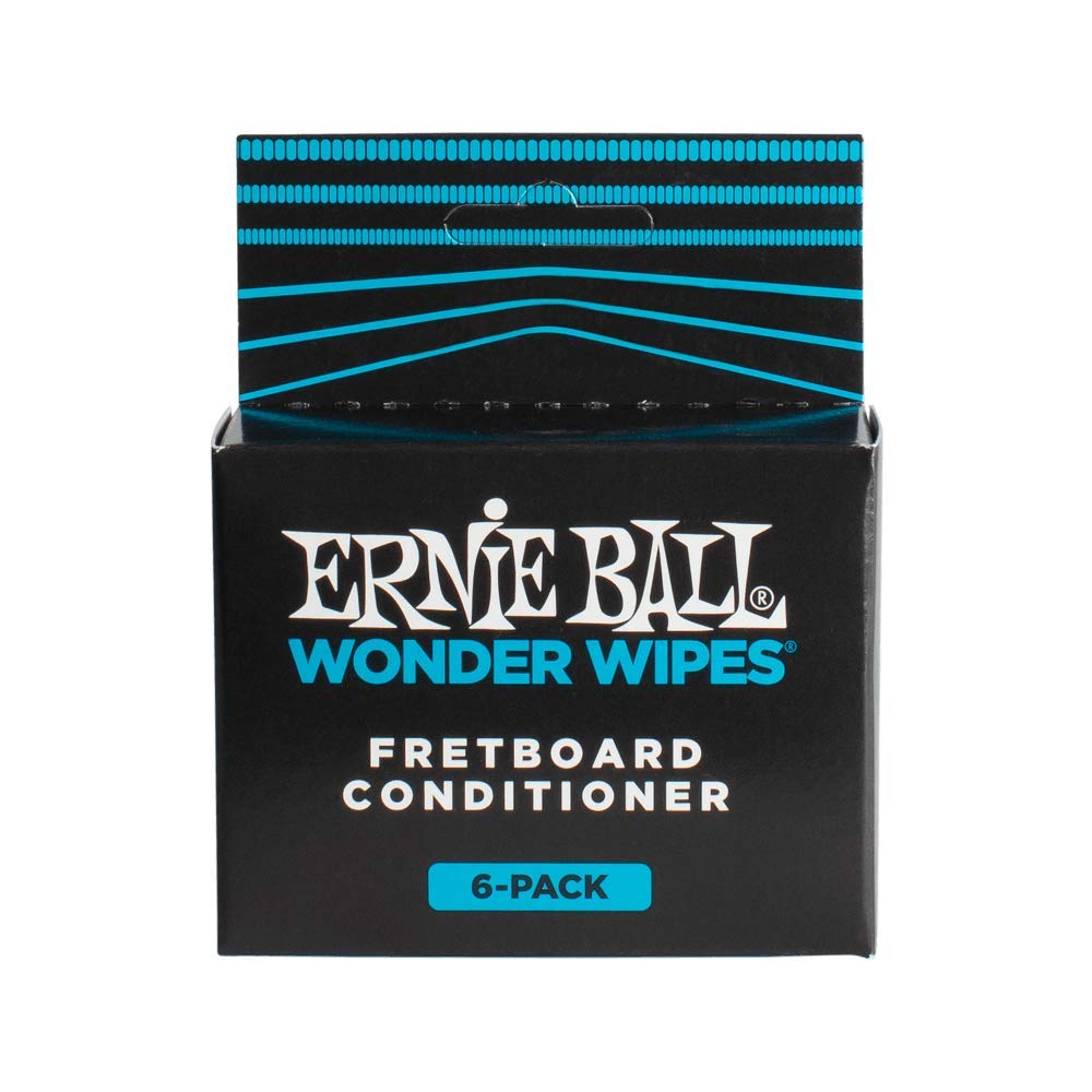 Ernie Ball Wonder Wipes Fretboard Conditioner, 6 Pack (P04276)