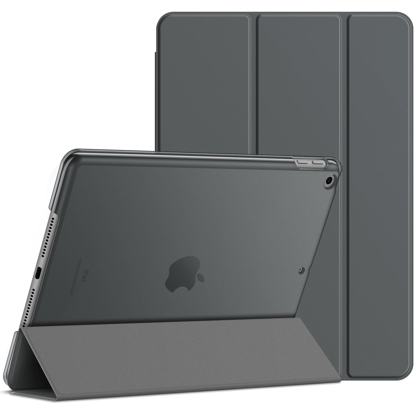 JETech Case for iPad 10.2-Inch (2021/2020/2019 Model, 9/8/7 Generation), Auto Wake/Sleep Cover (Space Gray)