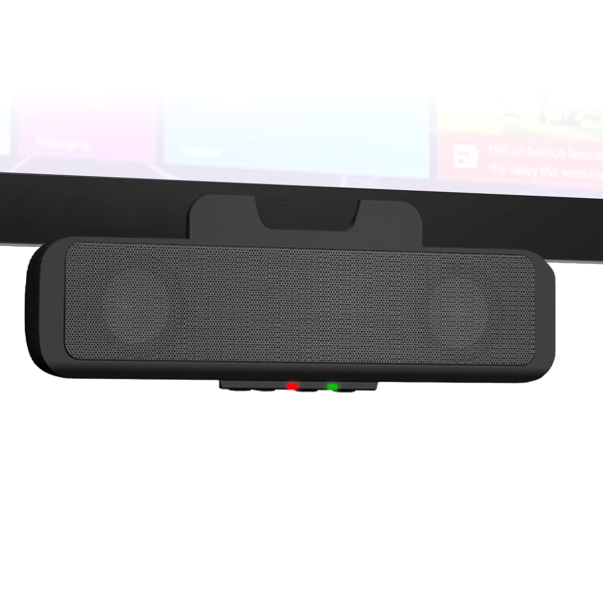 Cyber Acoustics Usb Speaker Bar (Ca 2890)   Stereo Usb Powered Speaker, Easily Clamps To Monitor, Convenient Controls