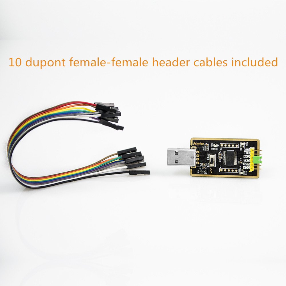 Moyina USB to TTL Serial Converter Adapter FTDI FT232RL Copper Black