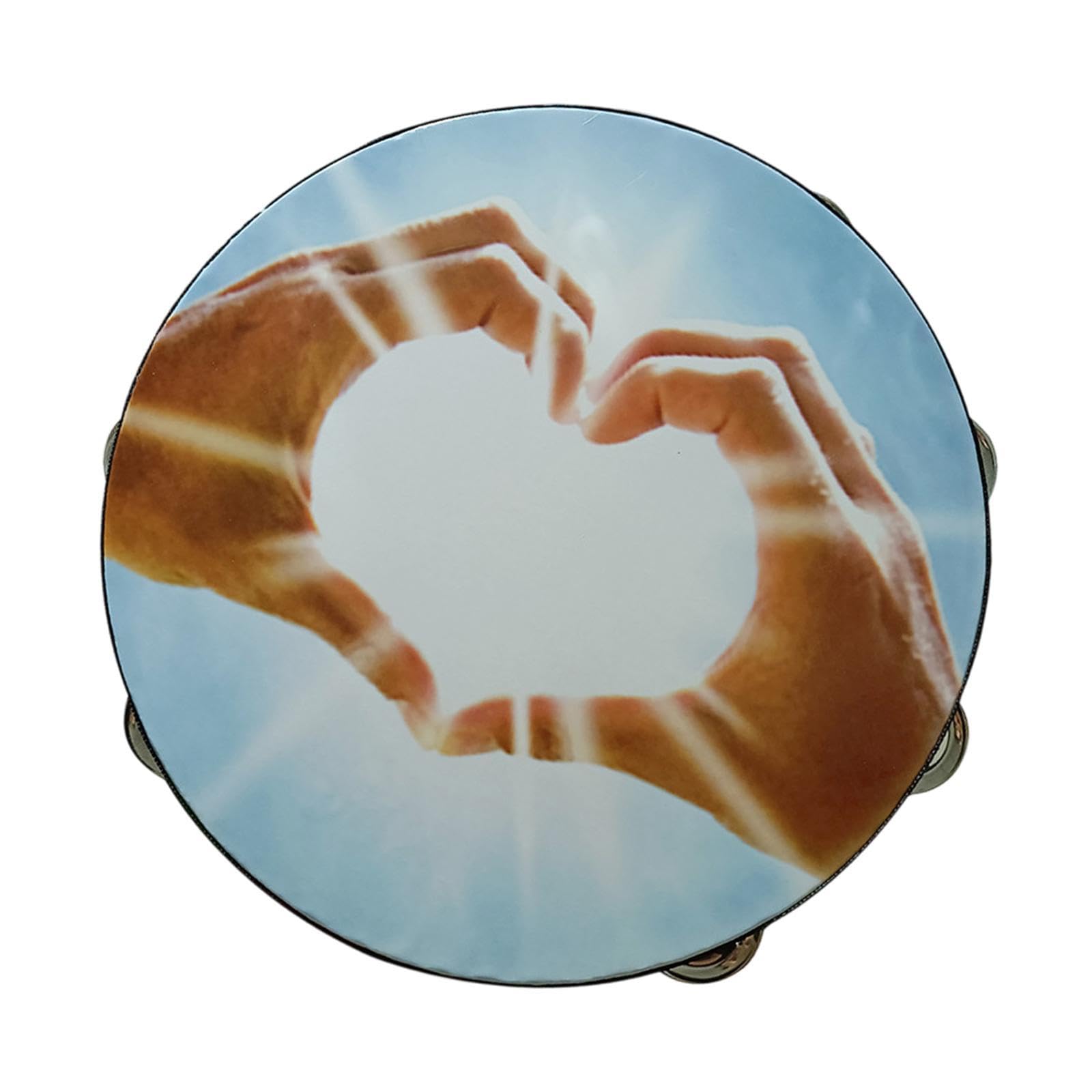 BNF Tambourine Drum Educational Toy 10 inch Tambourine for KTV Boys Girls Light Blue | Tambourines | Hand Percussion | Percussio