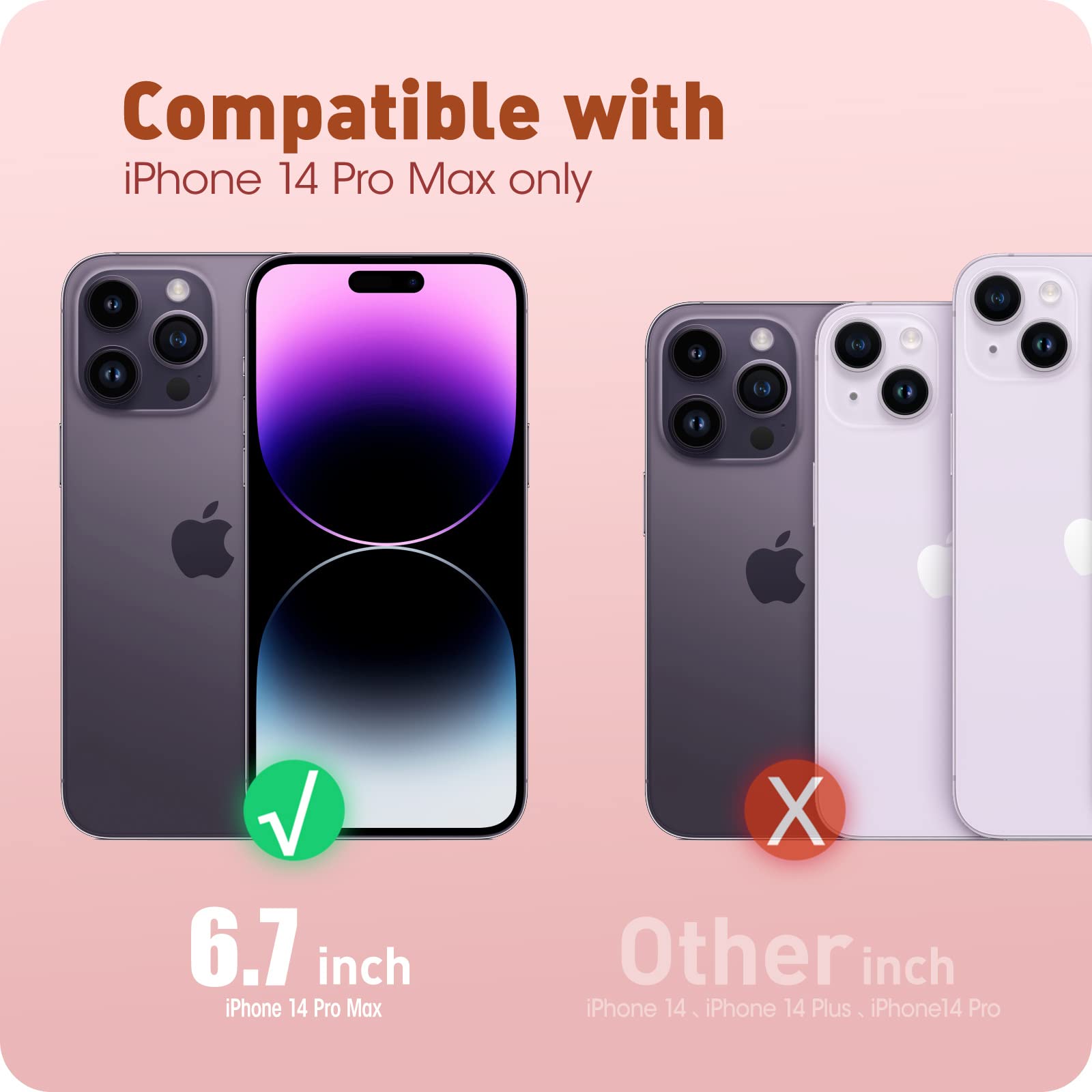 I Blason Cosmo For Iphone 14 Pro Max Phone Case [Built In Screen Protector] [Military Grade Protection] Slim Full Body Stylish P