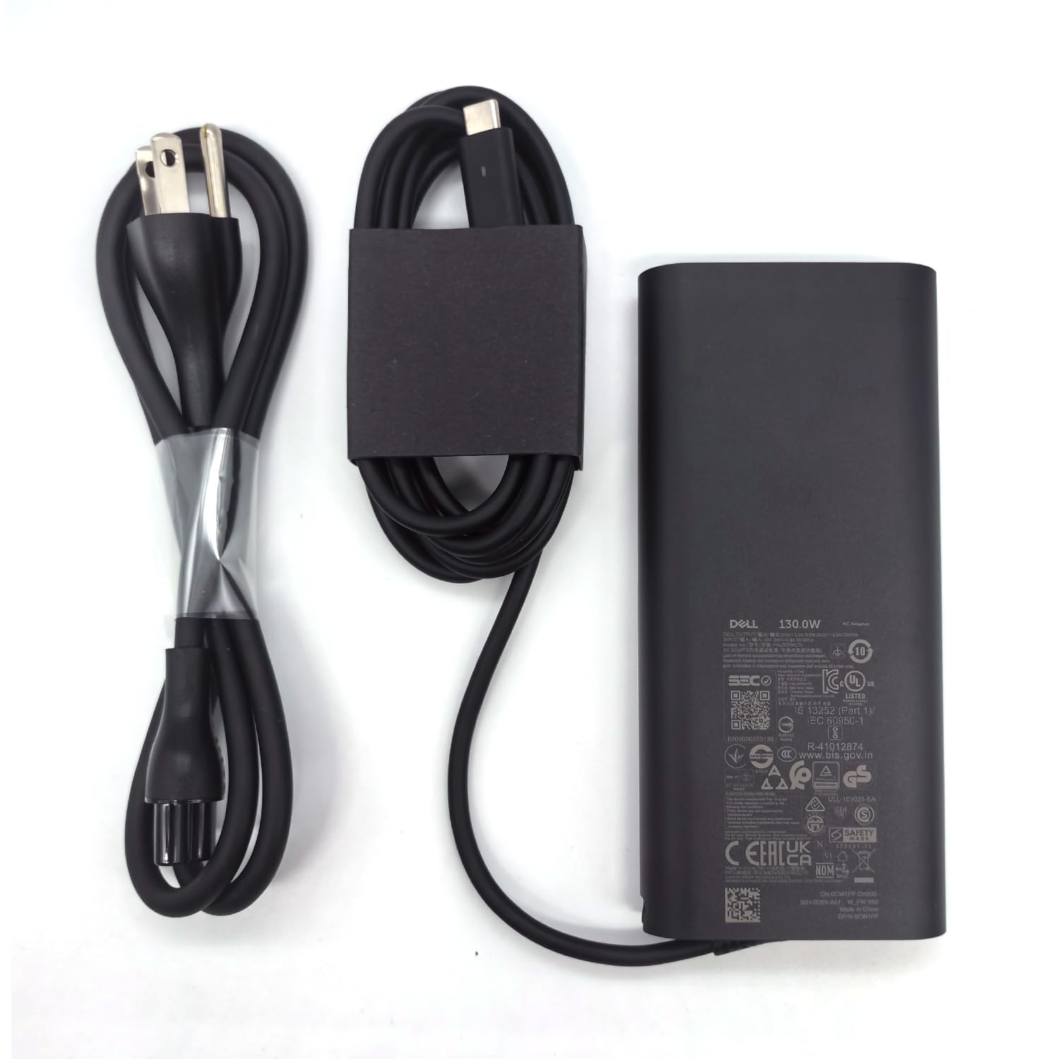 Dell Laptop Charger GAN 130W USB C Type C AC Adapter,XPS 15 9520 9530 XPS 17 9720 9730 AC Charger, Black, HA130PM170