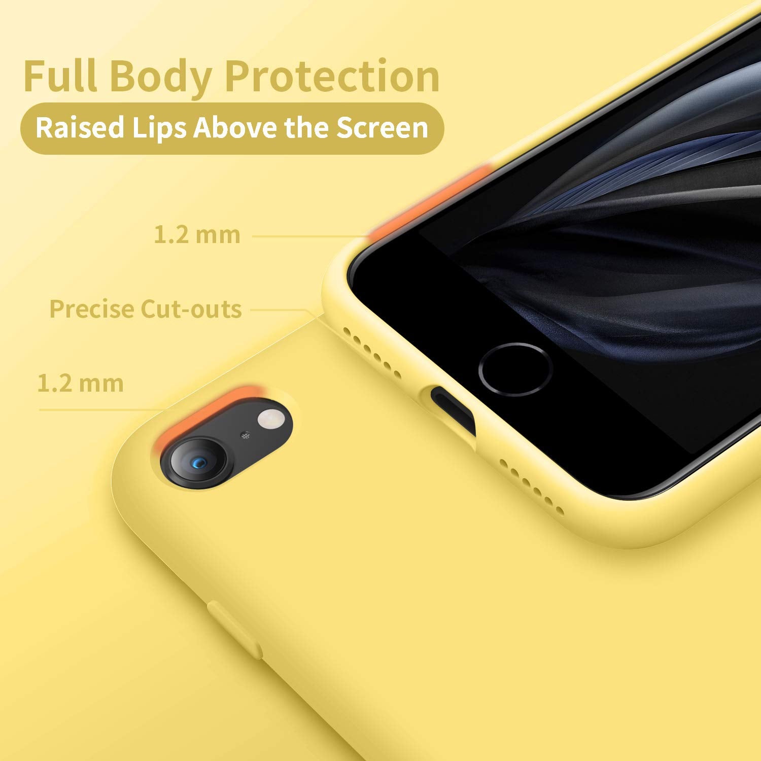 Cordking Designed For Iphone Se Case 2022/2020, Designed For Iphone 7 8 Case, Silicone Ultra Slim Shockproof Phone Case With [So