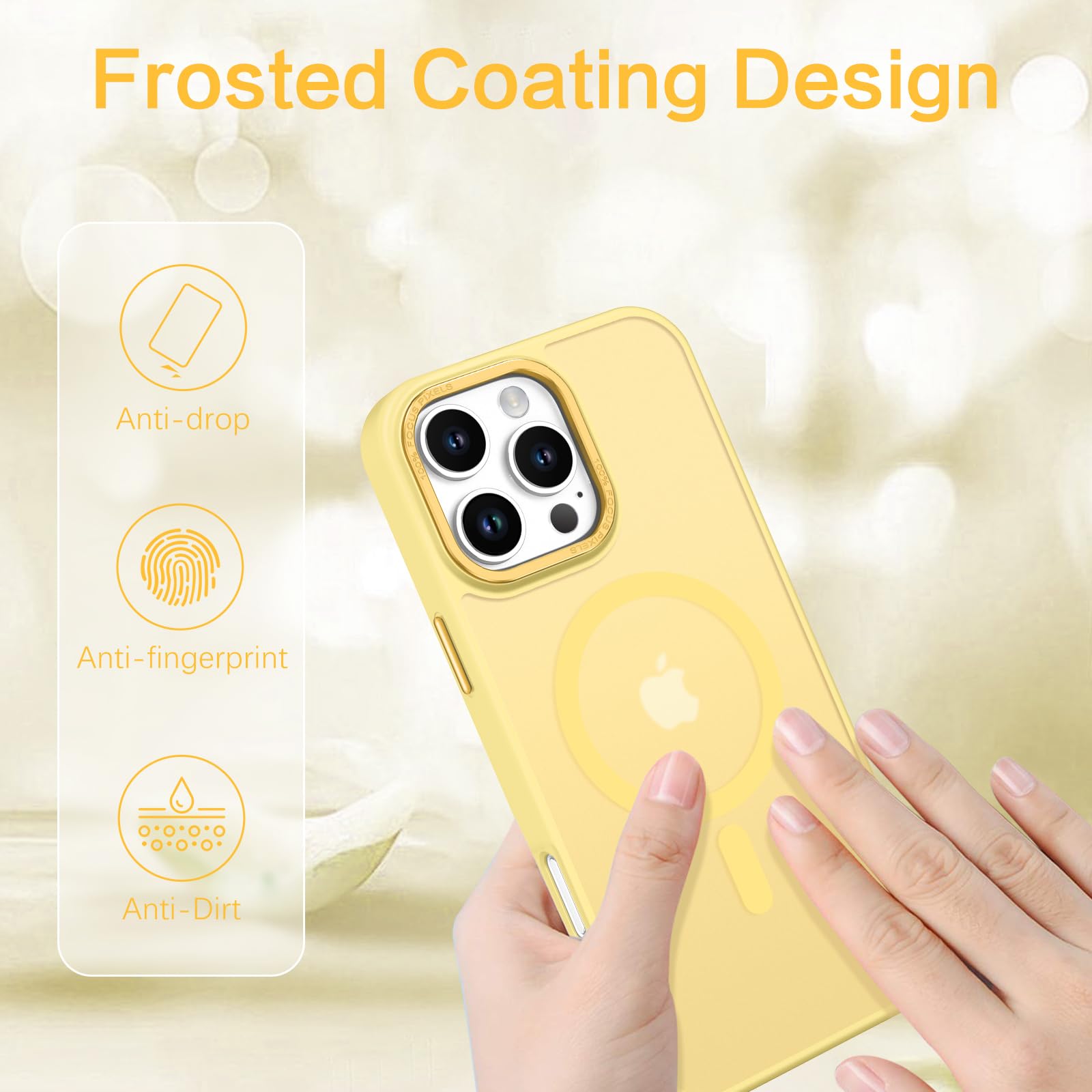 Bentoben For Iphone 16 Pro Max Phone Case, Phone Case Iphone 16 Pro Max Magnetic Case [Compatible With Mag Safe] Translucent Mat