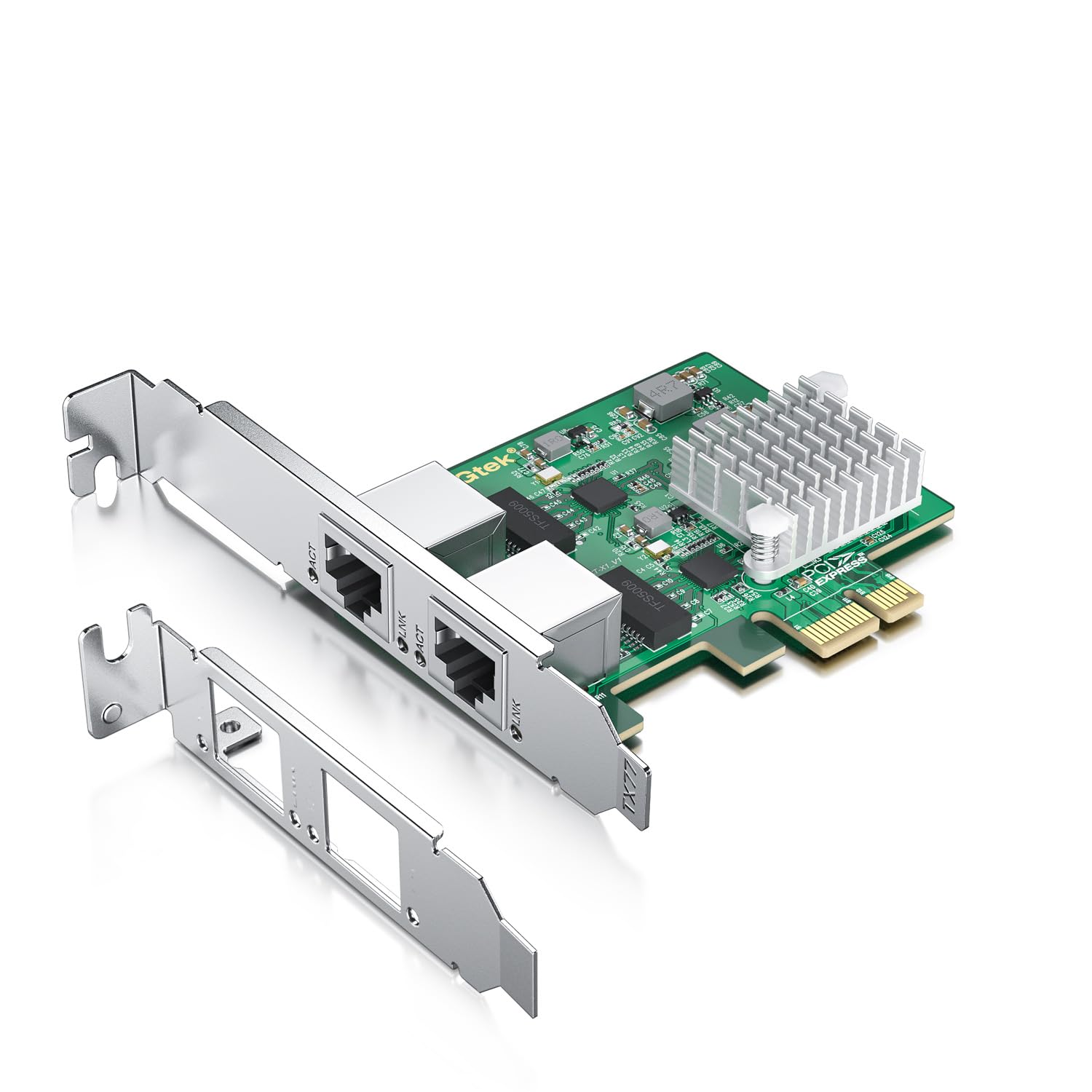 2.5Gbase T Pci Express Network Adapter, With Realtek Rtl8125Bg Controller, Dual Rj 45 Port, Pcie 2.1 X1, Support Windows/Windows