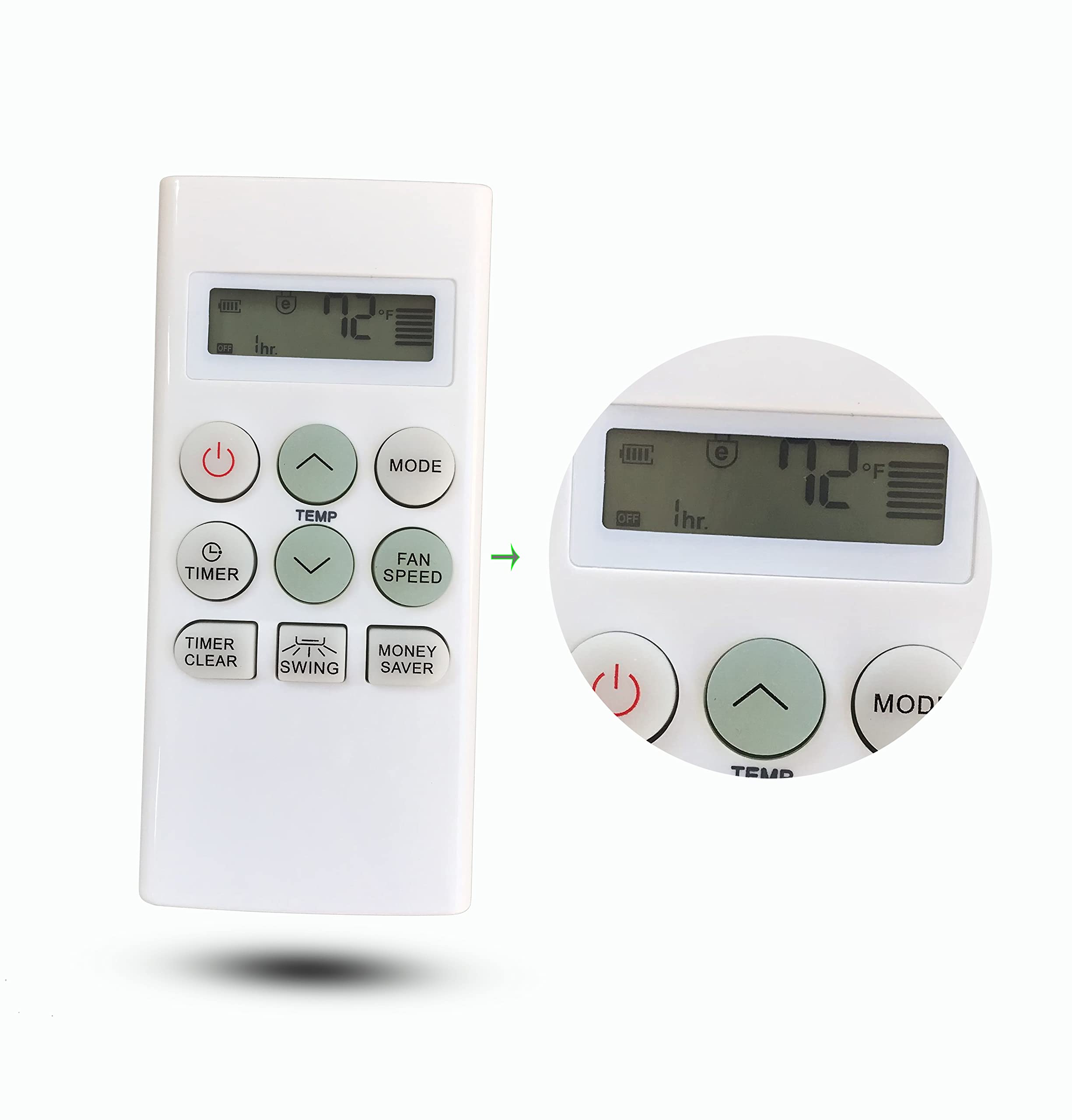 Replacement Remote Control AKB73756214 for Friedrich Air Conditioner AKB73756213 AKB73756218 AKB73756215 AKB73616106 CP08G10B CP