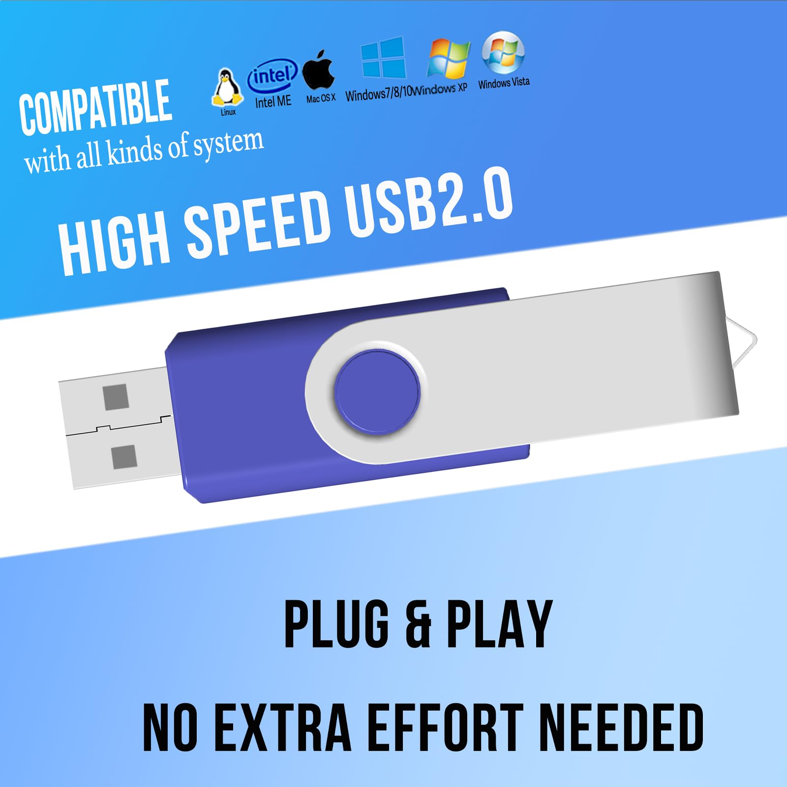 4Gb Usb Flash Drive, Flash Stick 4 Gb 10 Pack Memory Stick Jbos Swivel Thumb Drives Gig Stick Usb2.0 Pen Drive For Fold Digital