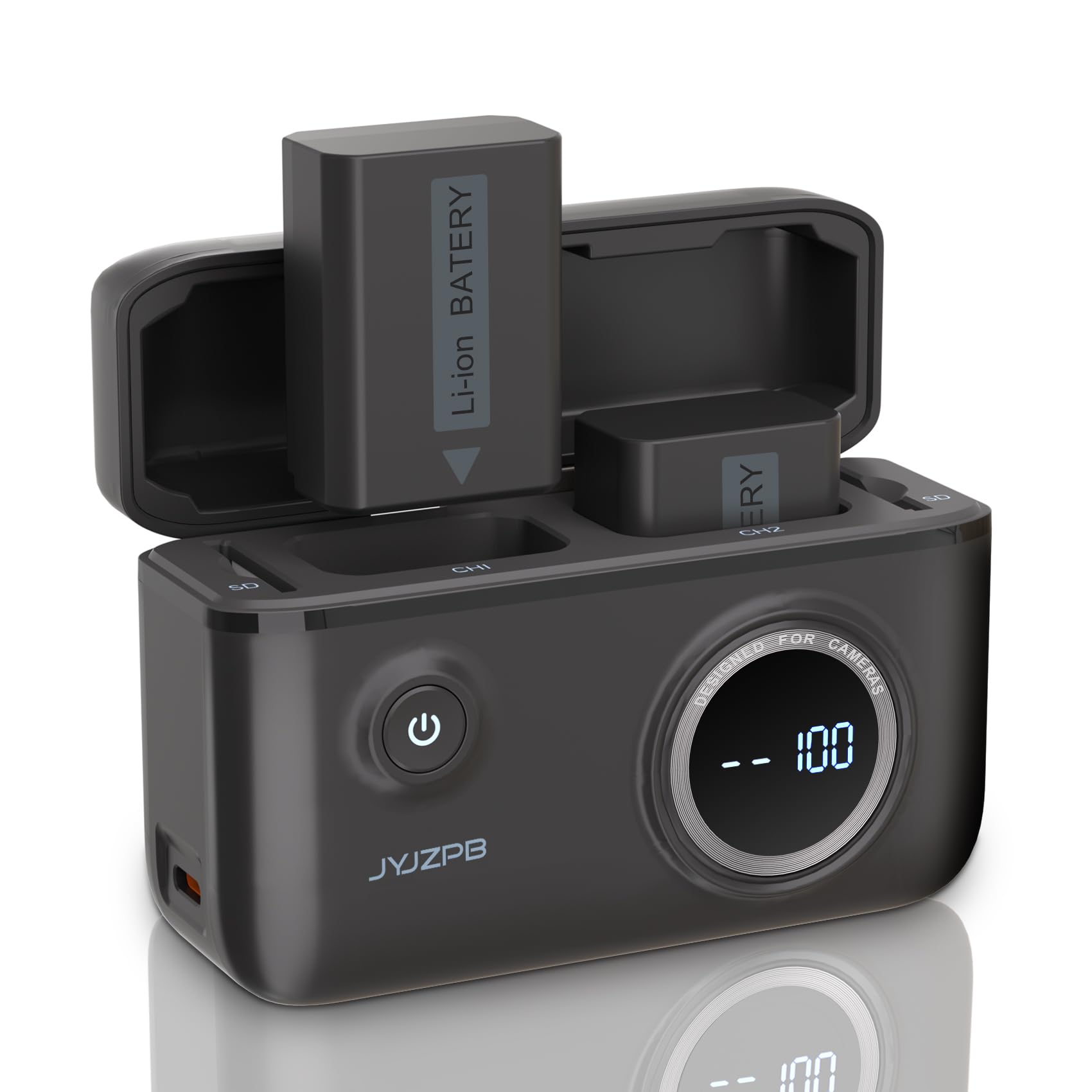 Jyjzpb Upgrade Np Fw50 A6100 Replacement Battery Charger Case Compatible For Sony Alpha Zv E10 A6400 A6500 A6300 A6000 A7 A7R A7