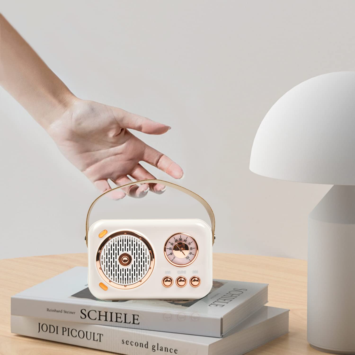 Portable Bluetooth Speaker With Microphone Set,Retro Bluetooth Speaker With Home Karaoke Machine,Portable Handheld Karaoke Mics