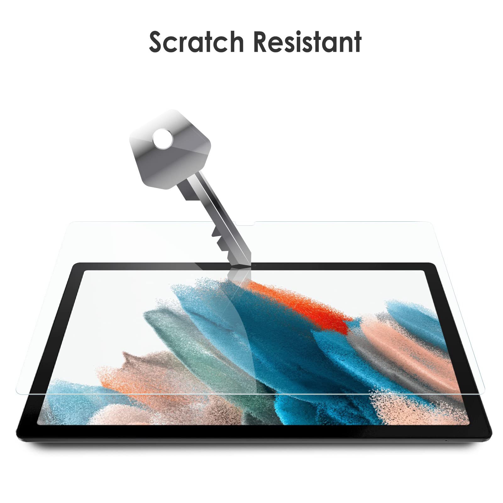 Wd&Cd 2 Pack Screen Protector Compatible With Samsung Galaxy Tab A8 10.5 2021, Tempered Glass Film Replacement For Galaxy Tab A8