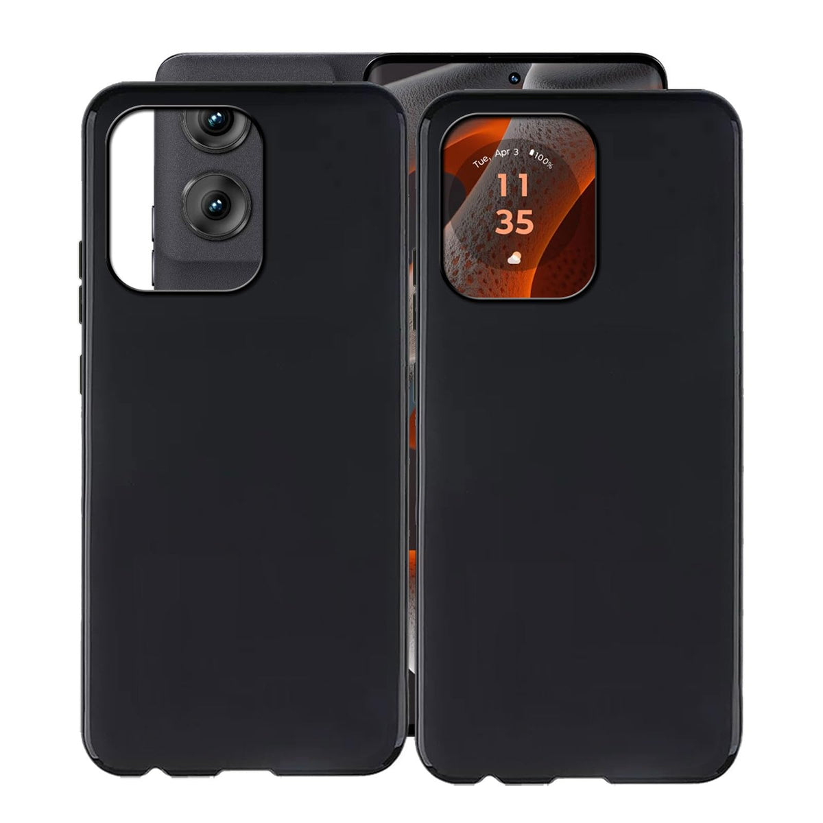 For Motorola Edge 50 Pro Case, Kjyfoani Black Shockproof Bumper Sleeves, 360 Drop Protection Shell Full Body Ultra-Thin Soft Sil