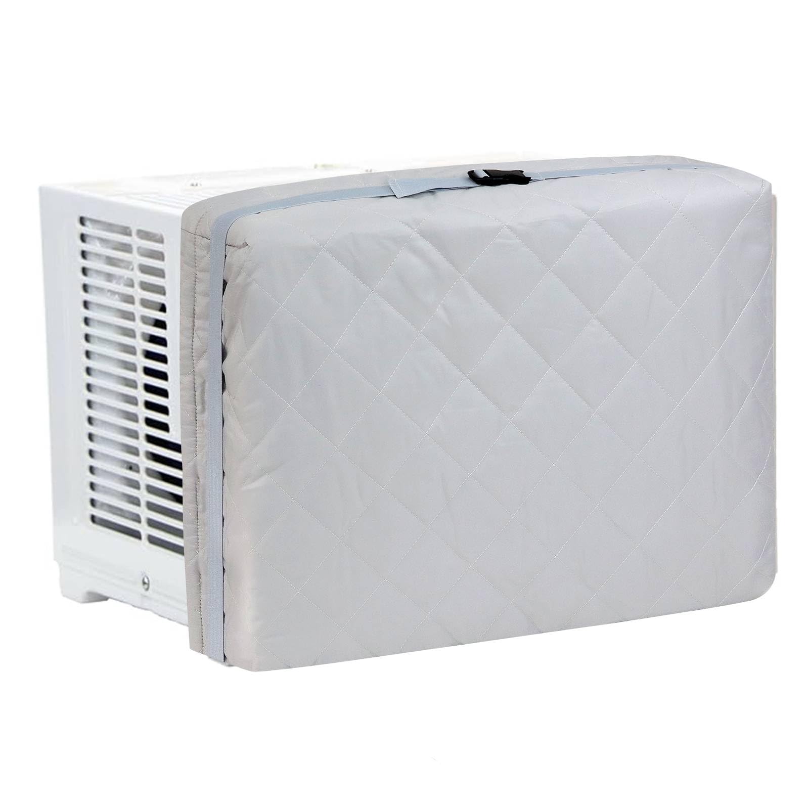Demao Grey Indoor AC Cover with Cotton Padding - Keep Warm & Dustproof Protective Case for Window Air Conditioners, All-Weather 