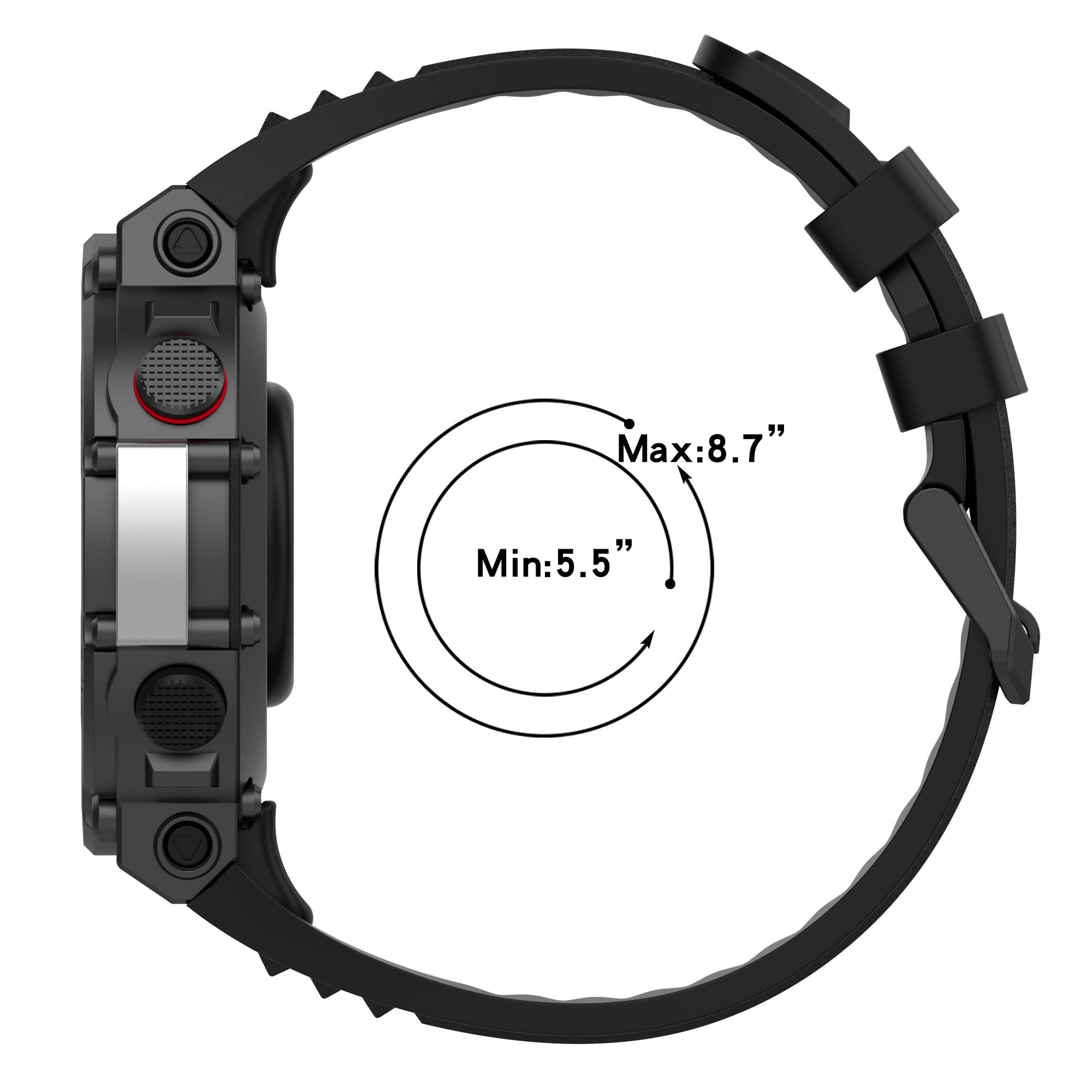 Zszcxd Compatible For Amazfit T Rex 2/Amazfit Active Edge Band, Adjustable Sport Silicone Replacement Strap Wristband For Amazfi