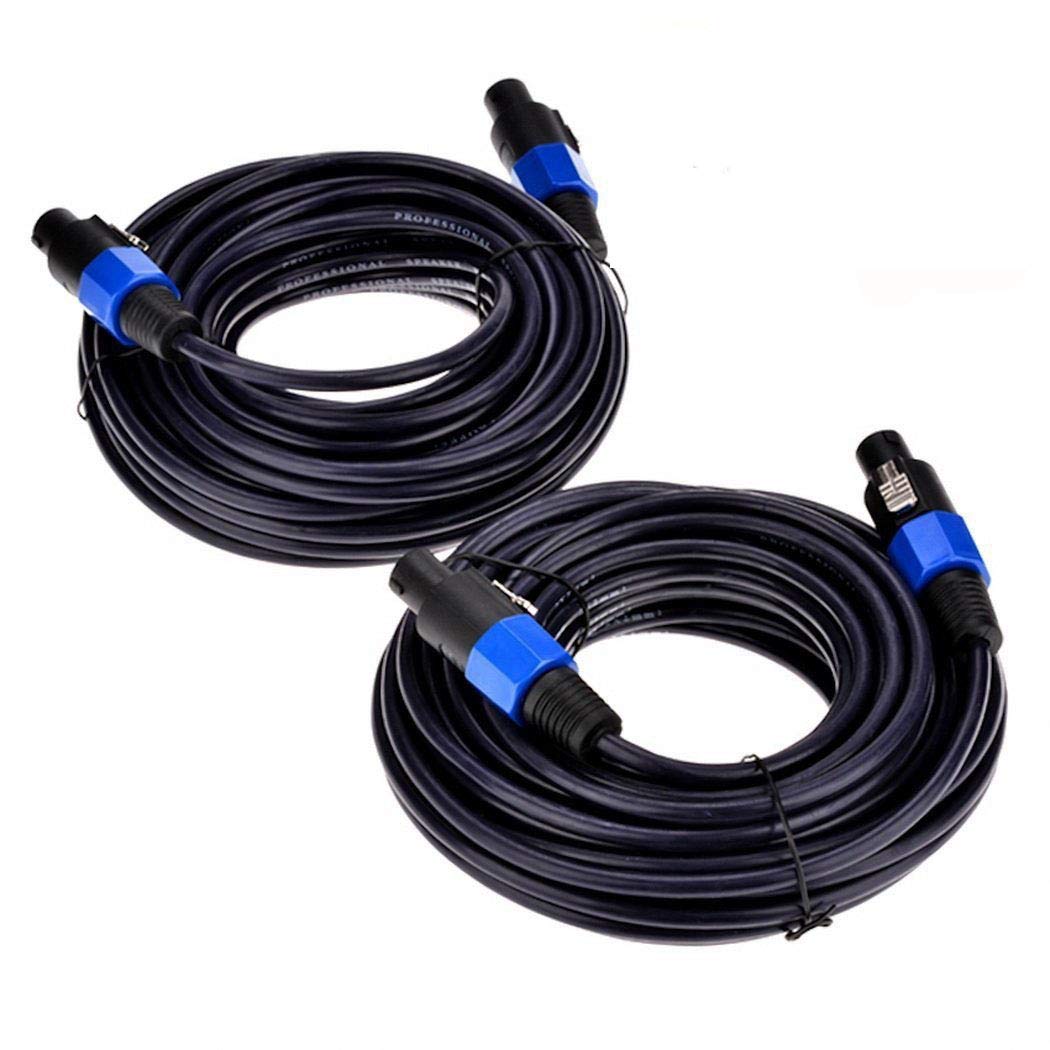 Yuyaokk 2Pack 10 Ft Male Speakon To Speakon Cables, Professional 12 Guage Awg Audio Cord Dj Speaker Cable Wire With Twist Lock  