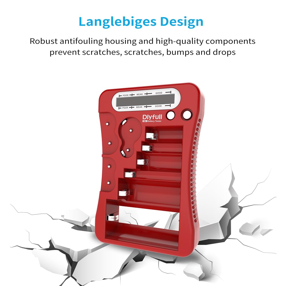 Dlyfull Battery Tester, Lcd Display Universal Battery Checker For Aa Aaa C D 9V Cr2032 Cr123A Cr2 Crv3 2Cr5 Crp2 1.5V/3V Button