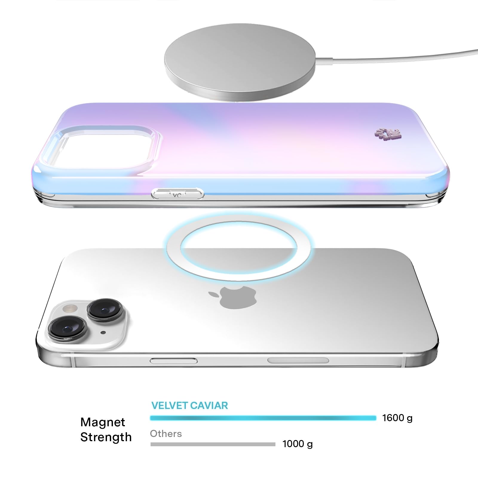 Velvet Caviar Compatible With Iphone 15 Plus Case Iridescent [8Ft Drop Protection] Compatible With Magsafe   Cool Protective Cas