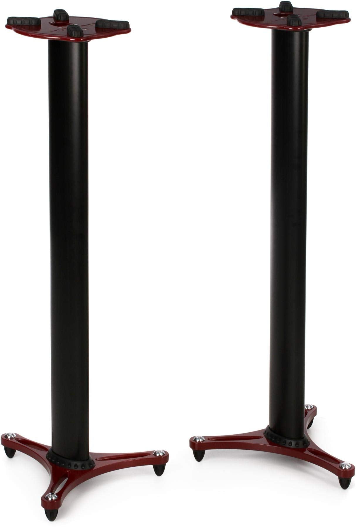 Ultimate Support MS-90/45R 45-inch Monitor Stands - Red Finish