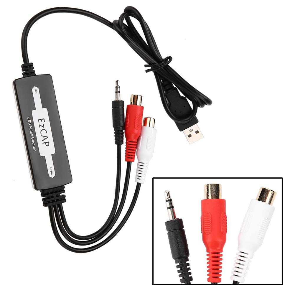 Usb Audio Capture Recorder Card Converts Turntable Lp/Cassette Tape Audio To Mp3/Wav Digital Music Converter Adapter, Support Wi