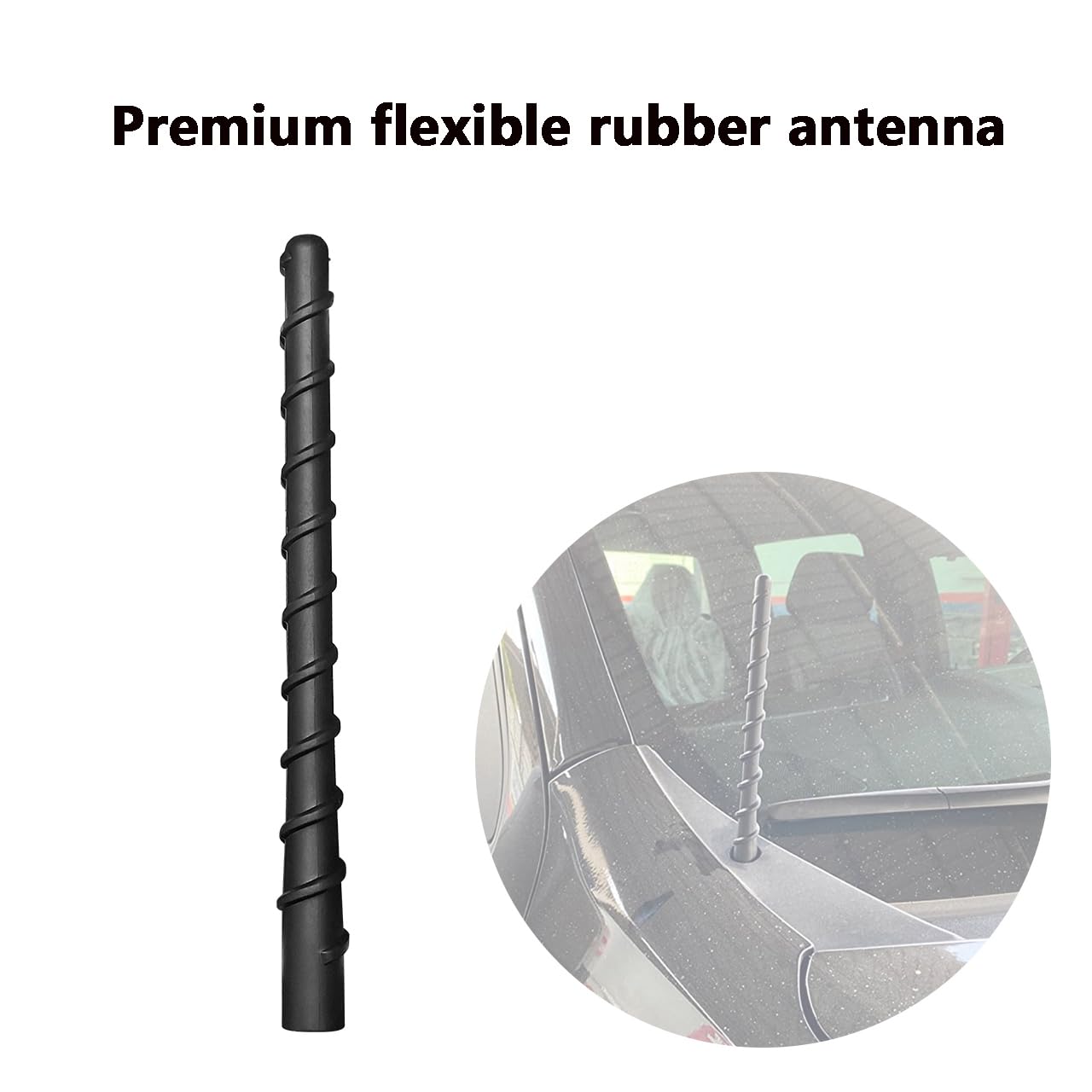 For Gm Truck Short Antenna Fit For Gmc Sierra 1500 3500 Denali (1999 2024) | Chevy Silverado 1500 3500 (1999 2024) | 7' Spiril Flexible Rubber Antenna, Optimized Am/Fm Radio Reception Accessories