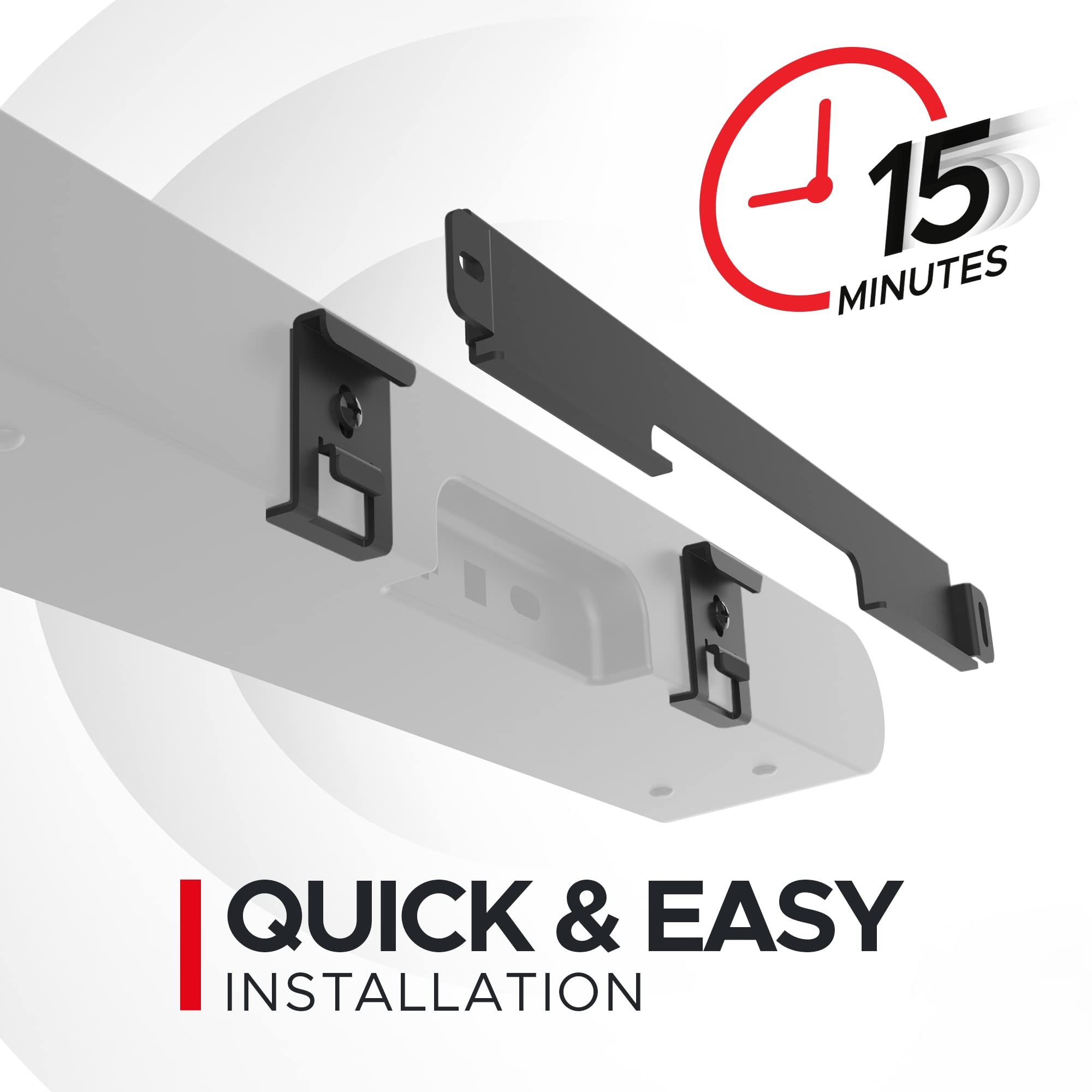 Soundbar Mount For Sonos Ray Sound Bar Includes All Necessary Mounting Hardware, Floating Style Soundbar Wall Bracket For Under