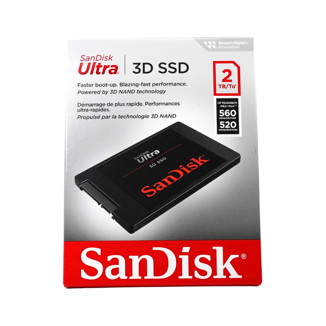 Sandisk Ultra 3D Nand 2Tb Internal Ssd   Sata Iii 6 Gb/S, 2.5''/7Mm, Up To 560 Mb/S   Sdssdh3 2T00 G26