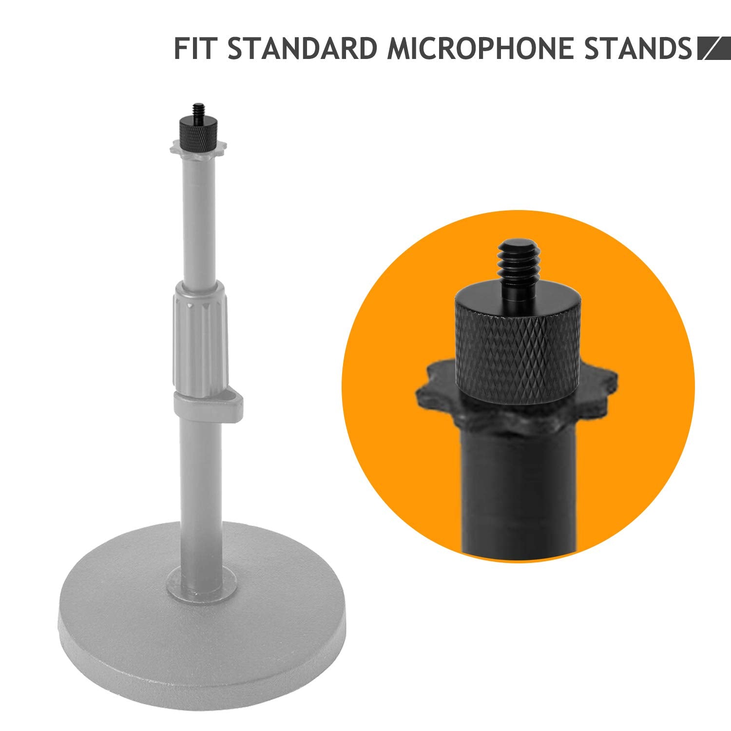 Frgyee 5/8 To 1/4 Adapter, Mic Thread Adapter 5/8'' Female To 1/4'' Male For Mic Stand, Camera Monitor, Tripod, Microphone Holde