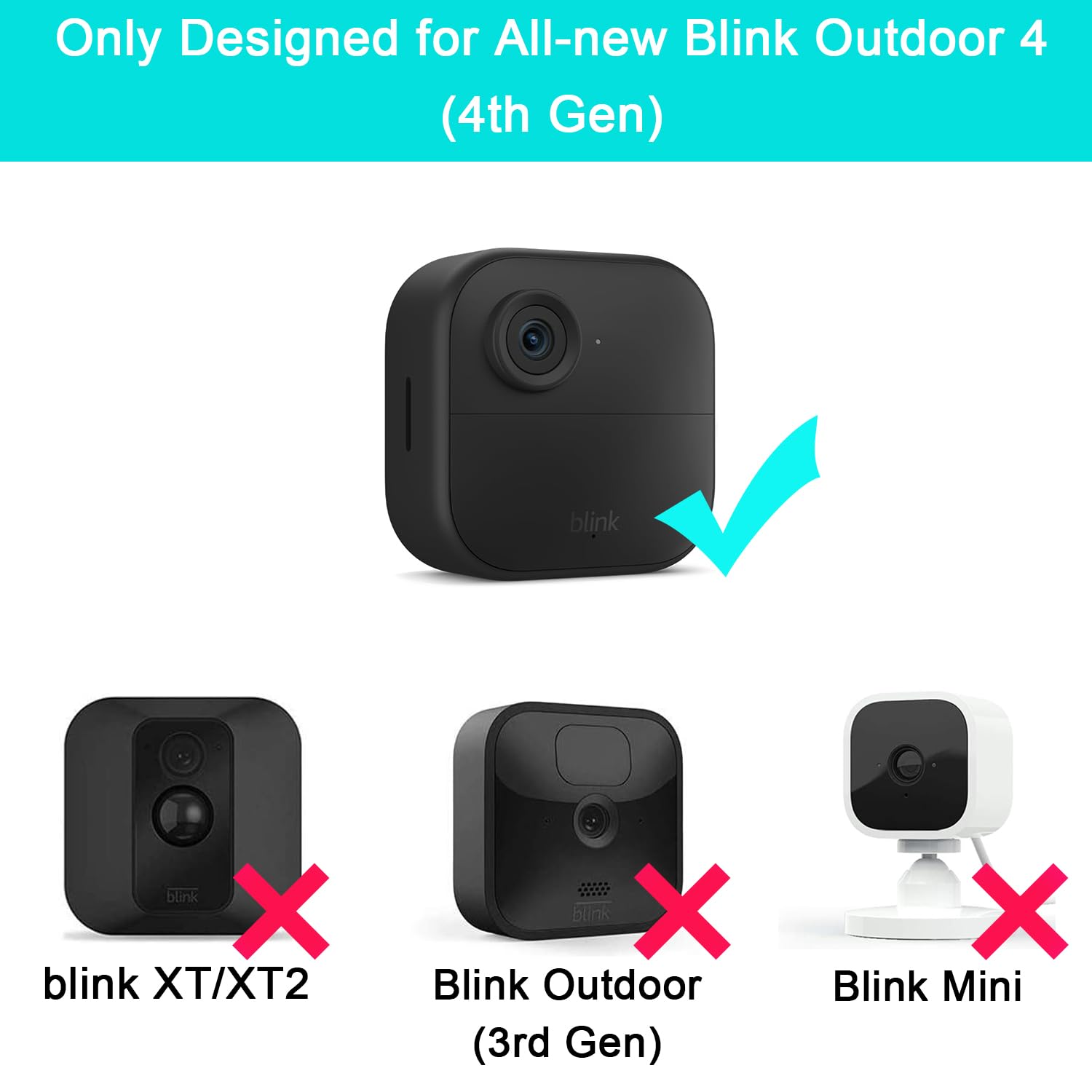 All New Blink Outdoor 4Th Gen Camera Mount, 3 Pack Weatherproof Protective Housing And 360 Degree Adjustable Mount With With Syn