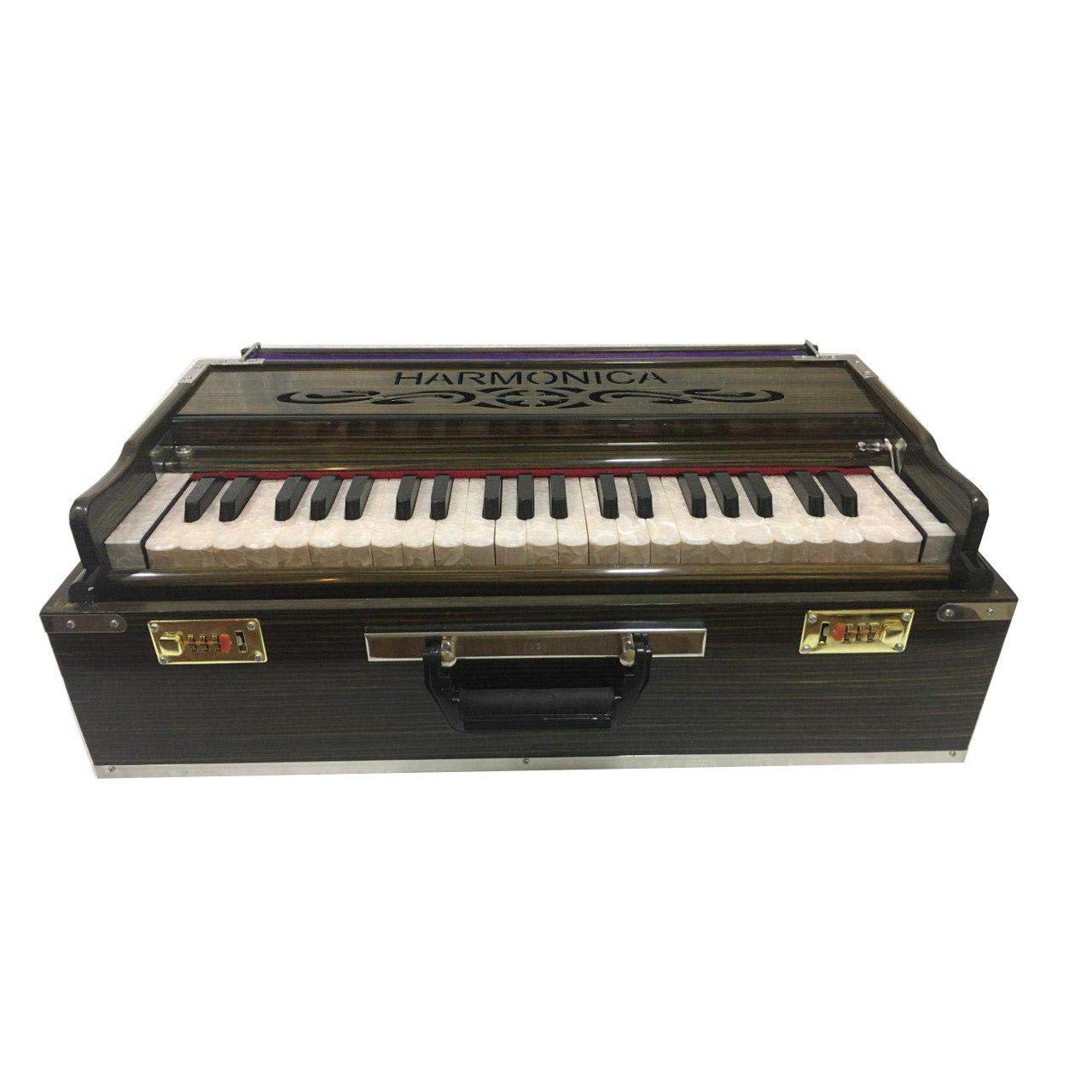 9 Stopper, Portable Harmonium Chudidaar Bellow 42 Key 2 Reed Bass Male Backward Coupler/Indian Harmonium/Professional Harmonium/
