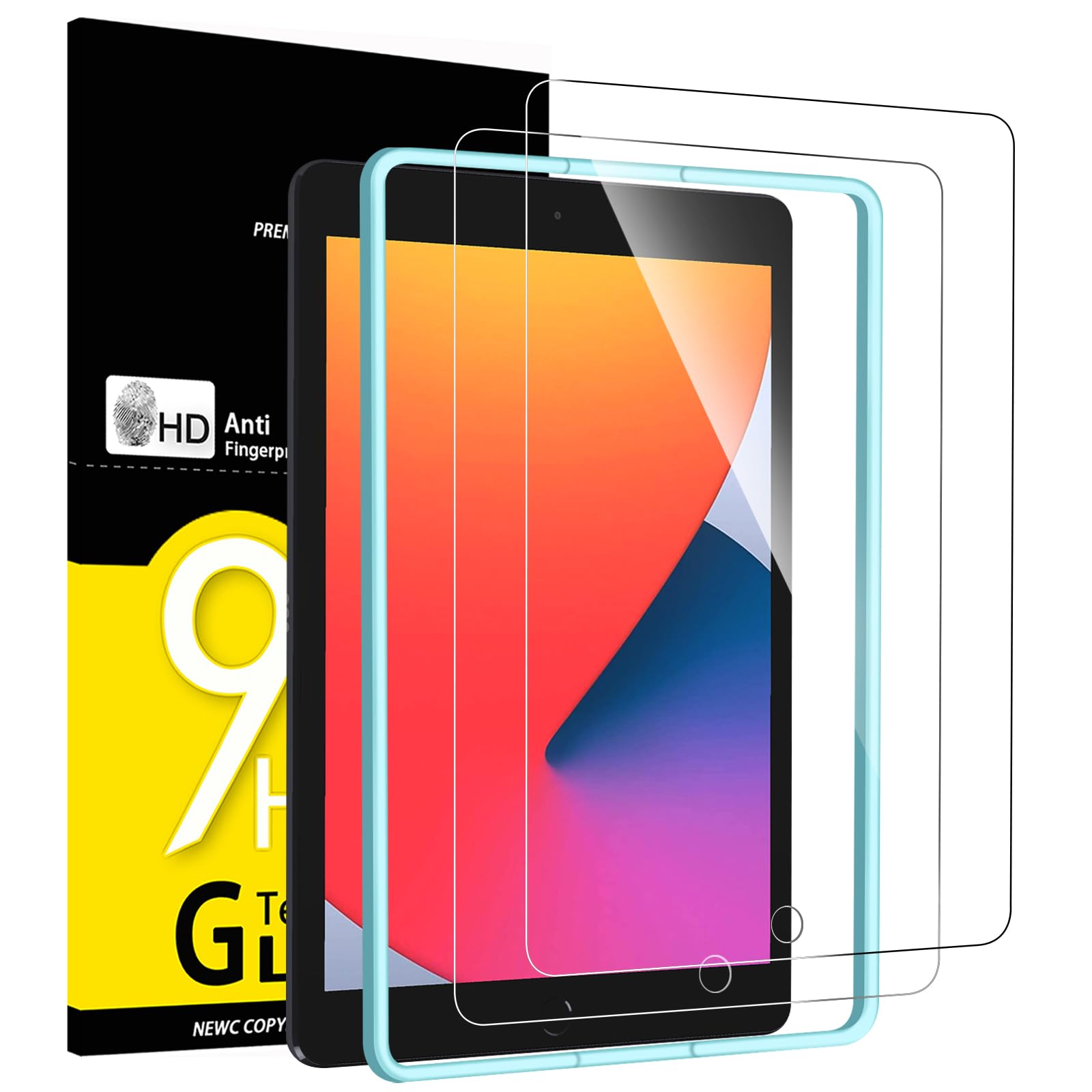 New'C 2 Pack Designed For Ipad 9(2021)/Ipad 8(2020)/Ipad 7(2019)[10.2 Inch, 9Th/8Th/7Th Generation], Screen Protector Film   Ins